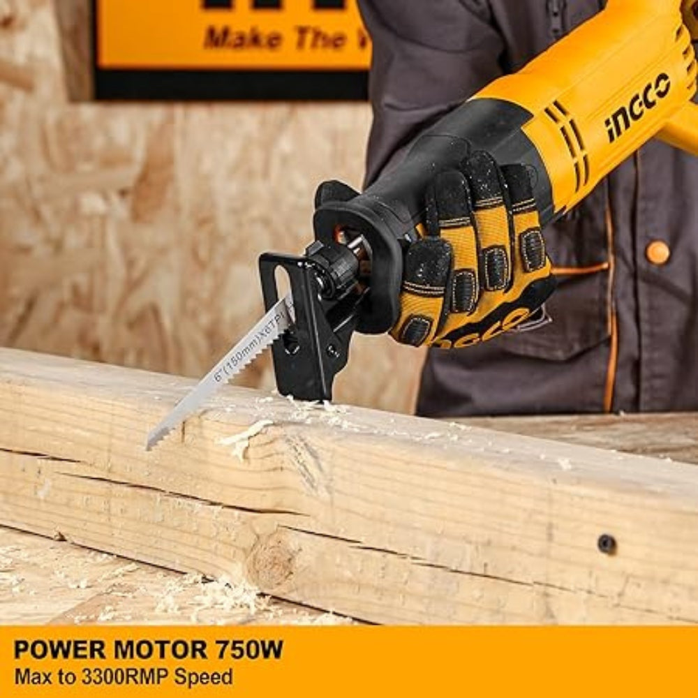 INGCO 750W Reciprocating Saw for Wood & Metal Cutting -  RS7508