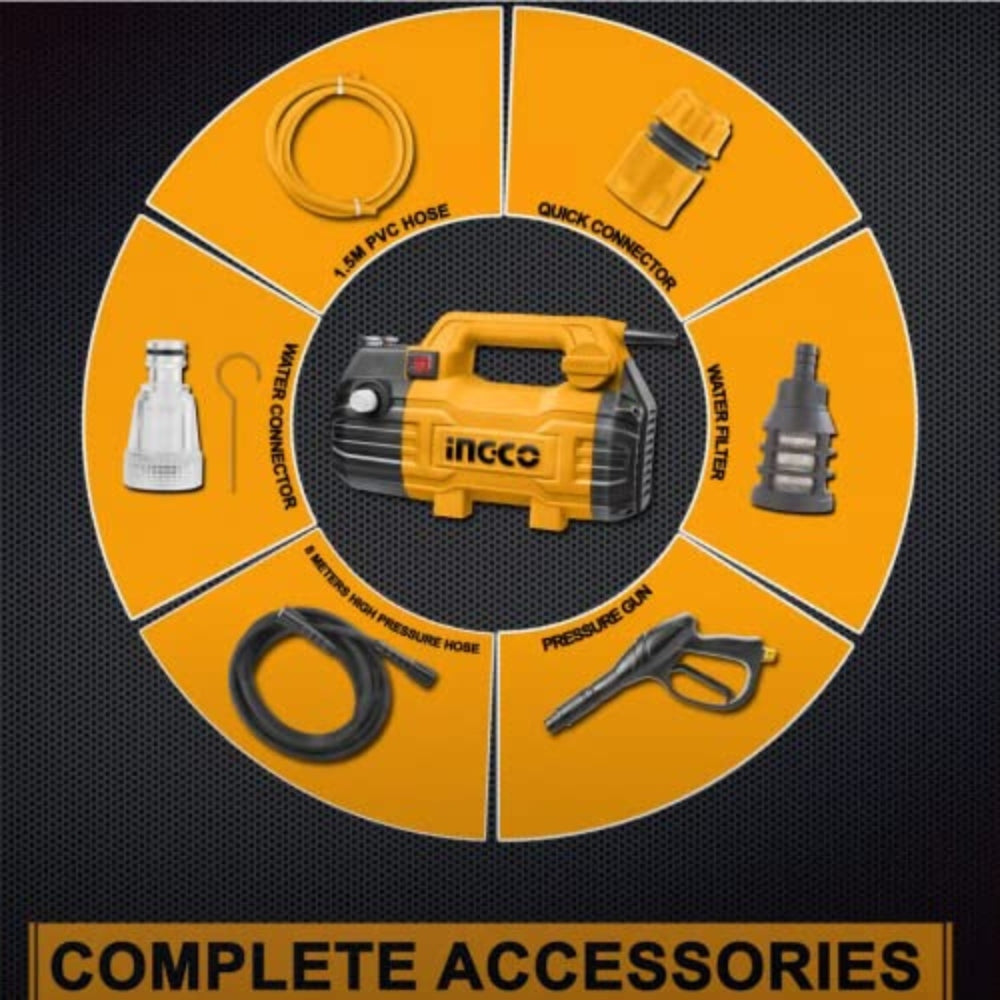 INGCO  High Pressure Washer – Powerful Cleaning Machine - HPWR15028