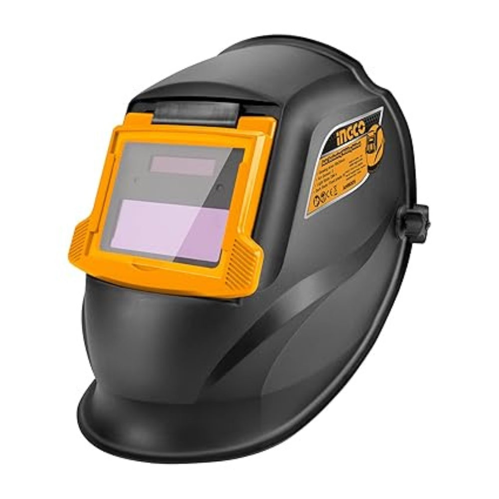 INGCO  Auto Darkening Welding Helmet – Solar Powered Welding Mask with UV Protection - AHM009