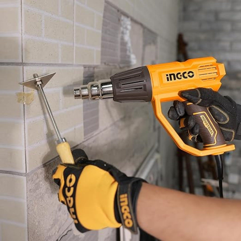 INGCO  2000W Heat Gun – Heavy Duty Hot Air Gun with 4 Nozzles - HG200028