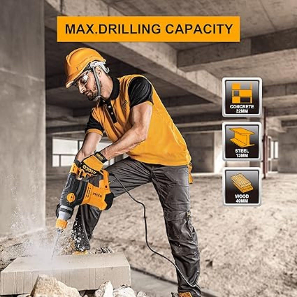 INGCO SDS-Plus Rotary Hammer 1500W 5.5J – RH150038