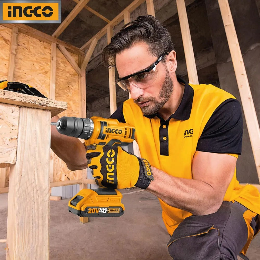 Ingco 20V 0.8-10mm Lithium-Ion Cordless Drill, CDLI200528