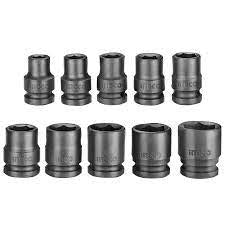 INGCO 10 Pcs 1/2 inch DR. Impact Socket Set, HKISSD12101