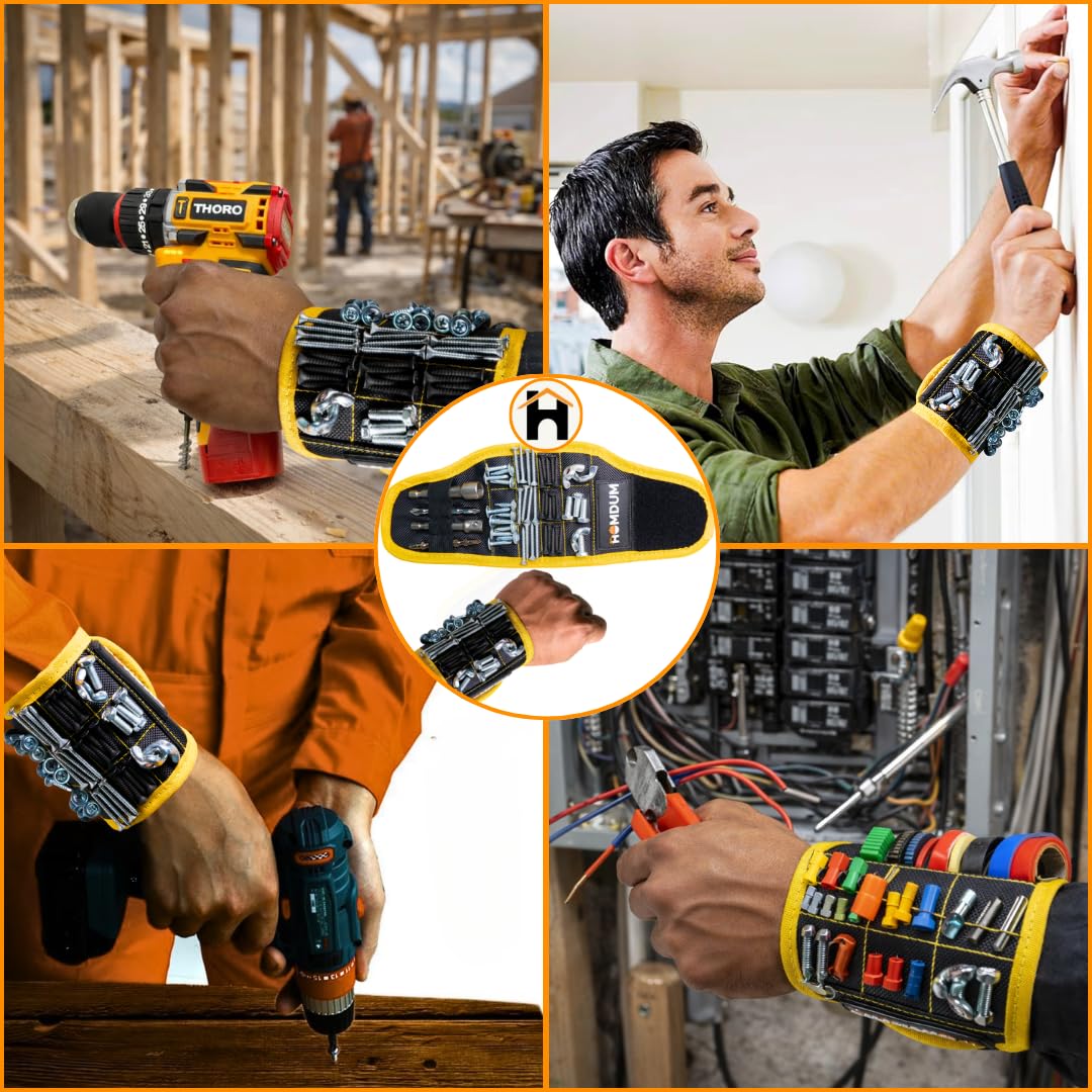 HOMDUM Magnetic Wrist Band – Adjustable Breathable Wrist Strap