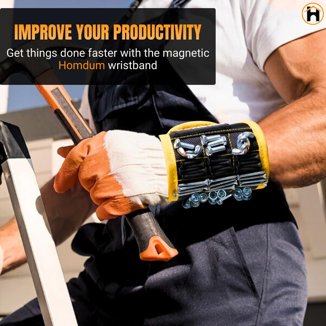 HOMDUM Magnetic Wrist Band – Adjustable Breathable Wrist Strap