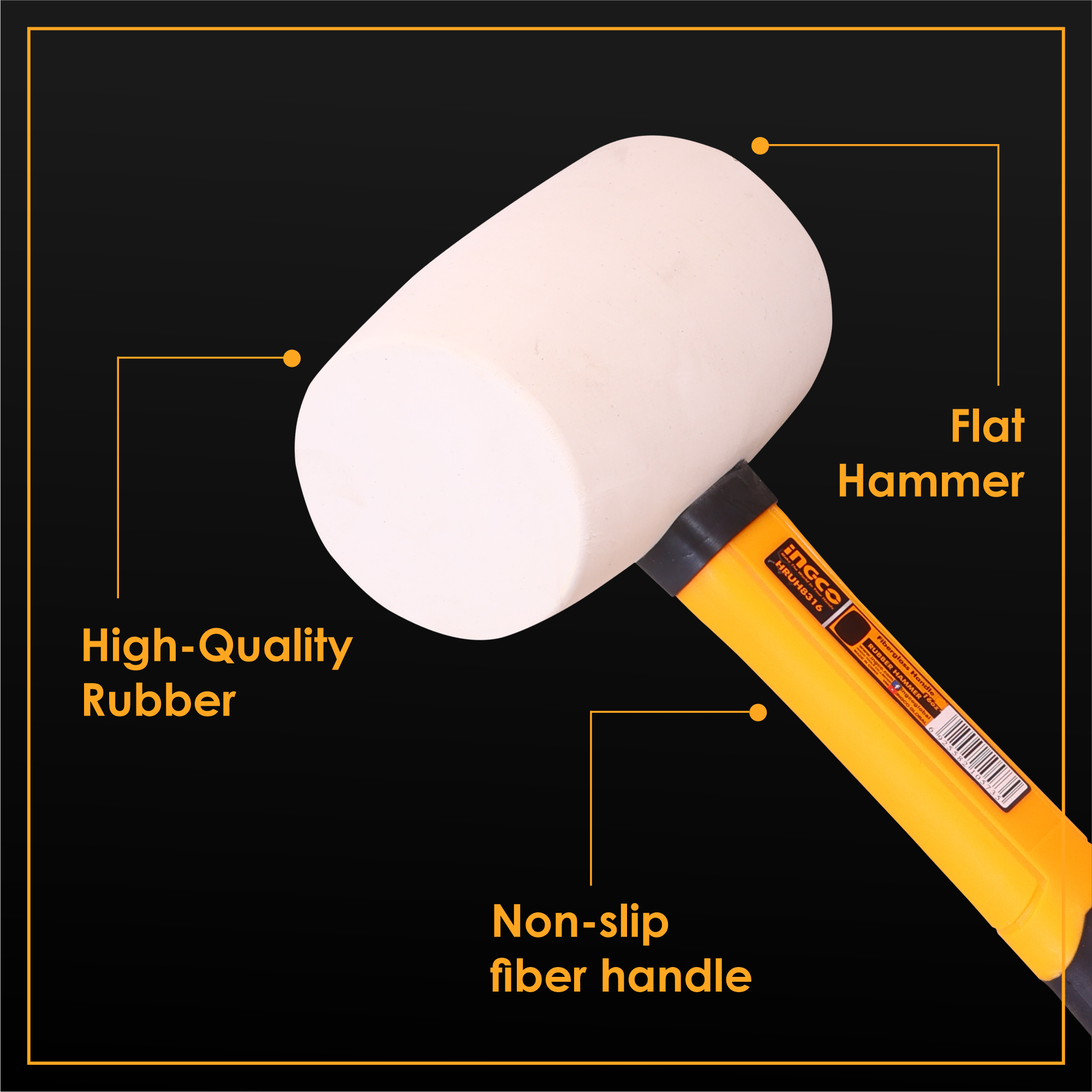 Homdum Rubber Mallet Hammer specification