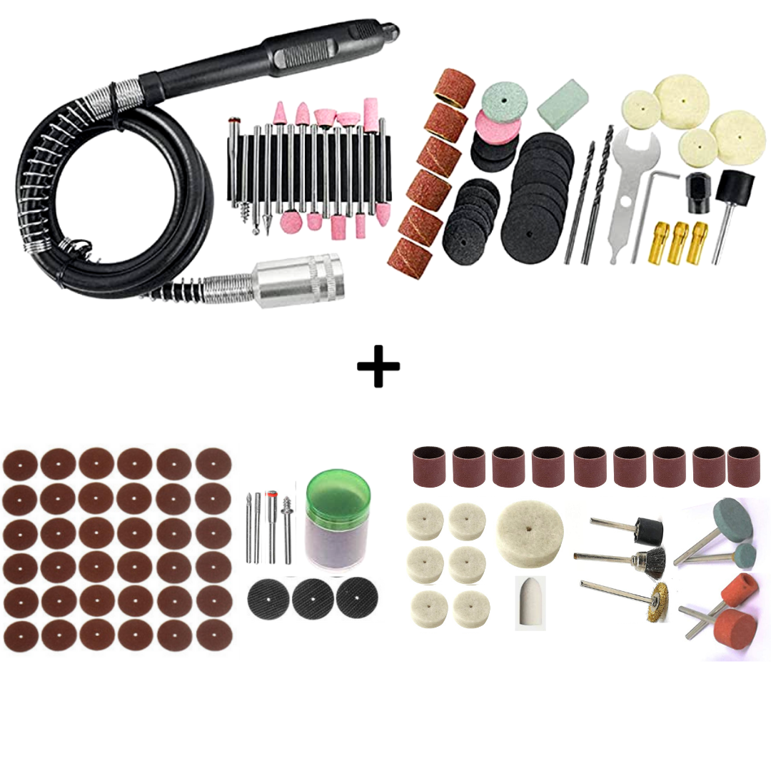 Ingco Multifunctional Mini Rotary Die Grinder Tool Kit with flexible shaft and 38 pcs accessories 14 pc grinding stones and diamond bits with 105pc rotary bits