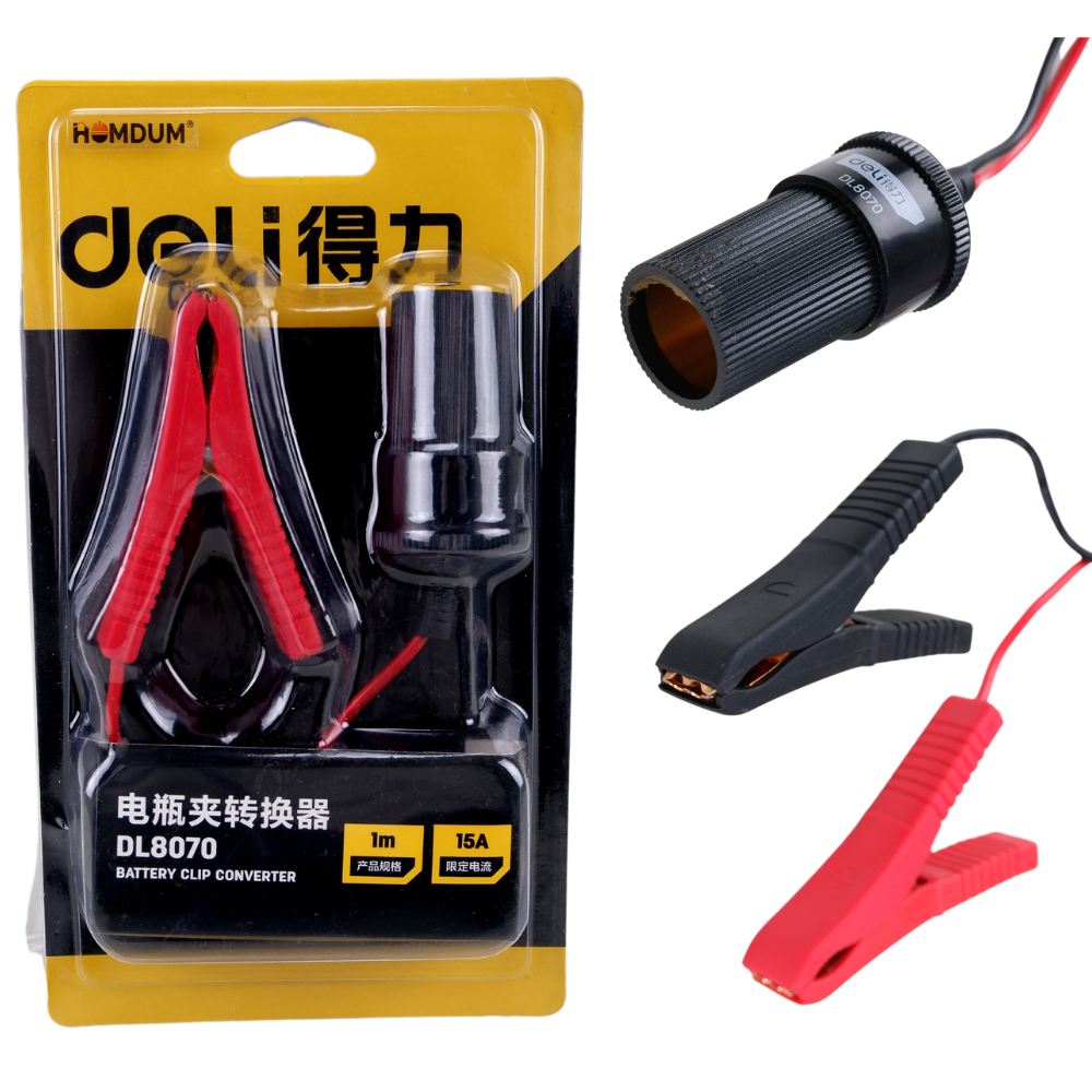 BUY Homdum Battery Clip Converter Deli Car Cigarette Lighter Clamp