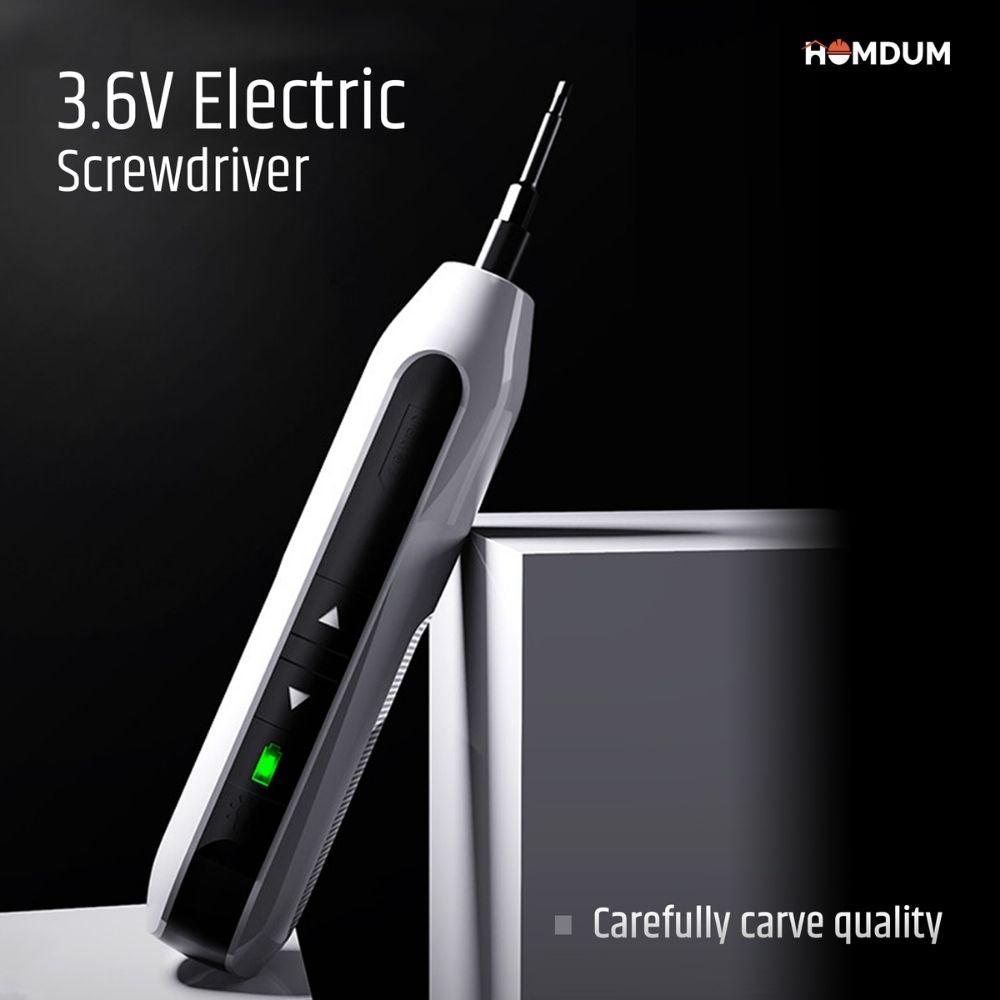 Homdum Battery Powered Screwdriver with 6 pc bits and inbuilt torch