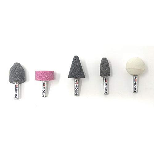 Homdum 10 Pcs Conical Mounted Stones for Grinding Polishing Carving Burnishing - 1/8"