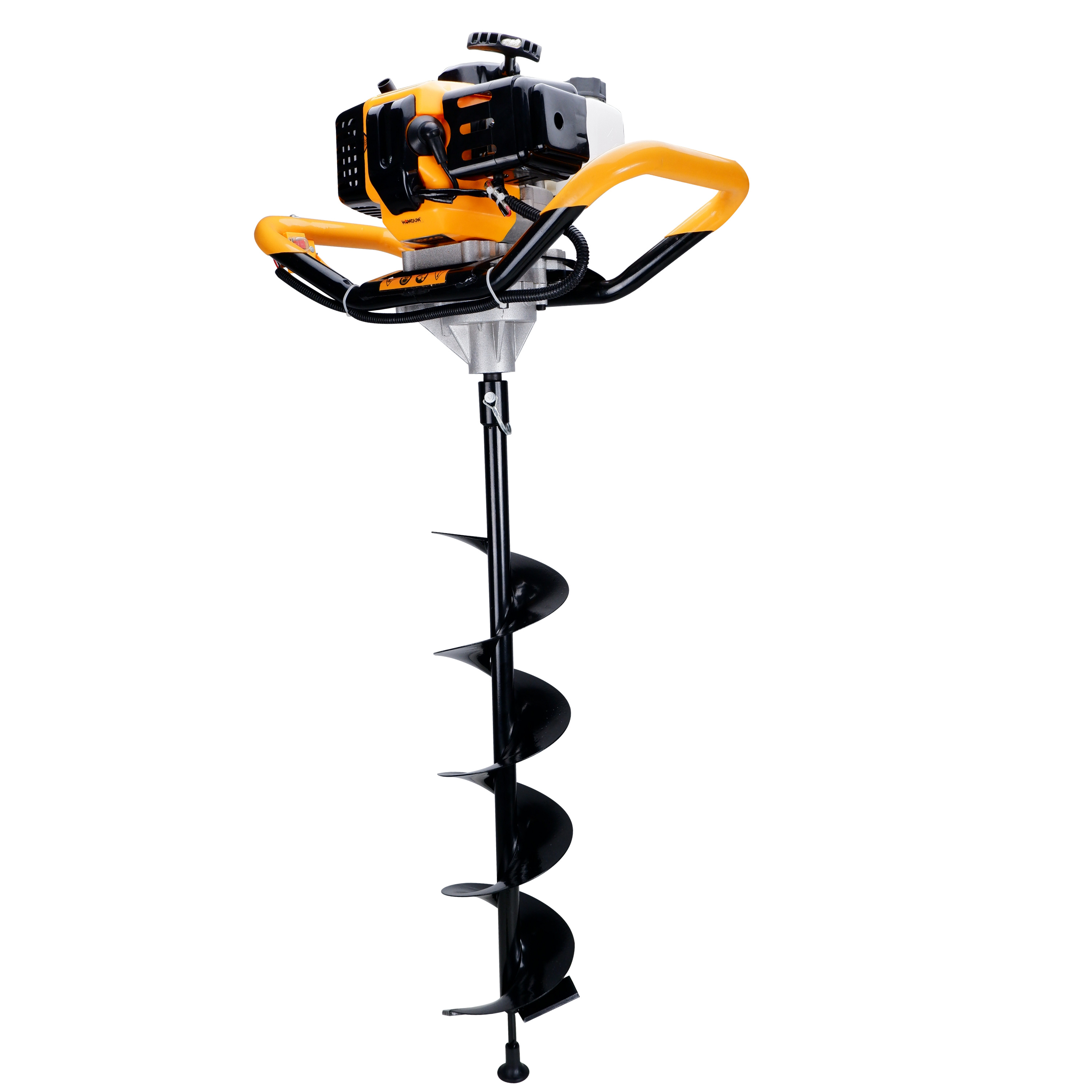 Homdum 52cc INGCO Earth Auger Hole Digger Machine Powerful 2 Stroke Petrol Engine with 6 x 32 inch Soil Auger Drill bit for Digging Hole.