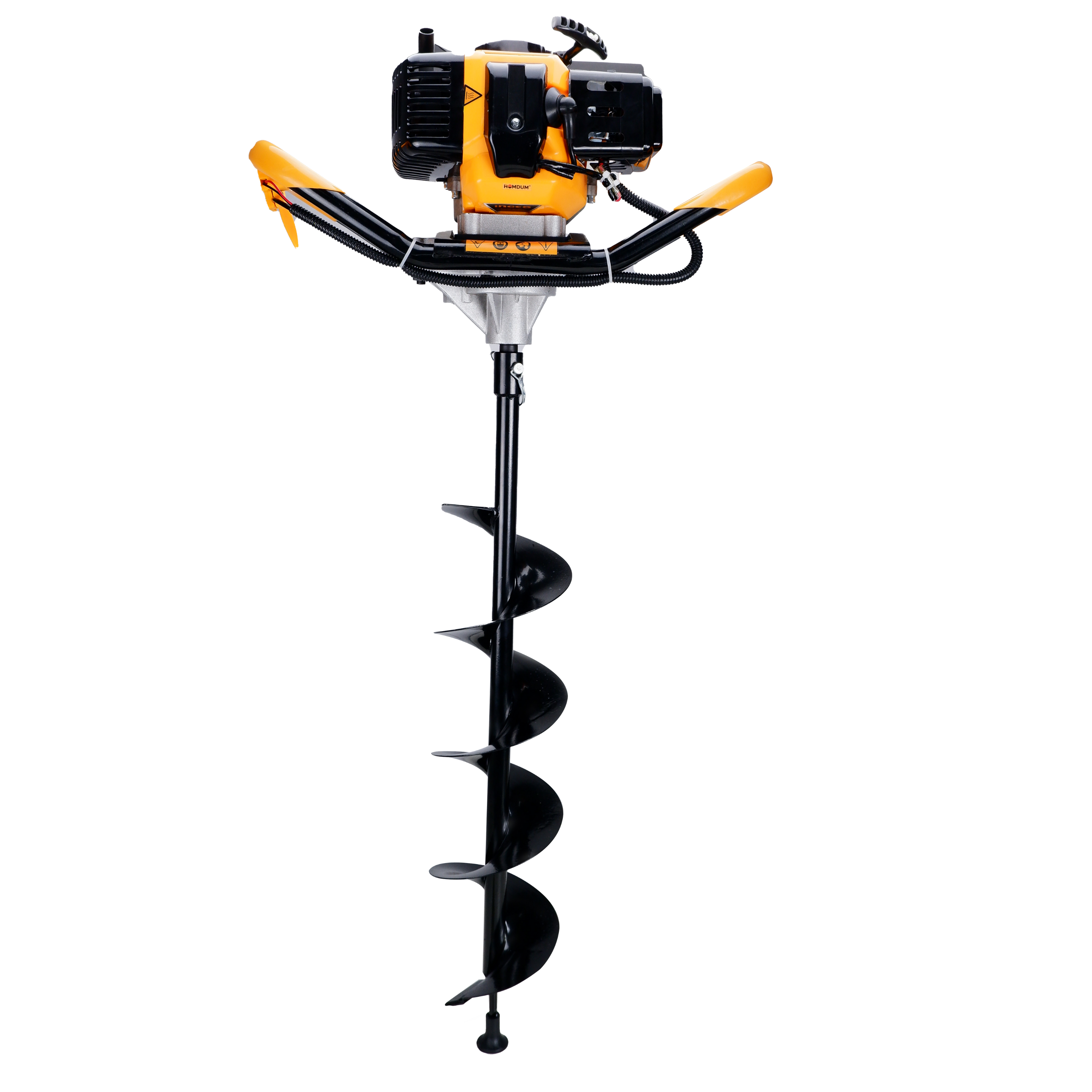 Homdum 52cc INGCO Earth Auger Hole Digger Machine Powerful 2 Stroke Petrol Engine with 6 x 32 inch Soil Auger Drill bit for Digging Hole.