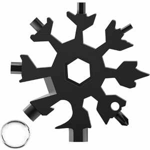 Homdum 18 in 1 Snowflake Multifunction Pocket Tool Keychain 