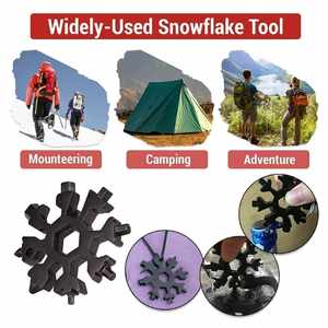 Homdum 18 in 1 Snowflake Multifunction Pocket Tool Keychain 