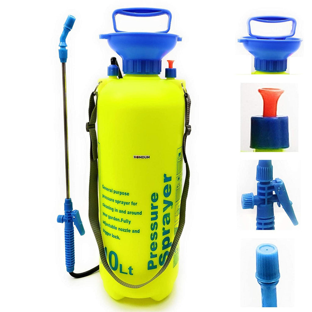Homdum 10 Litre Portable Pressurized water Sprinkler can