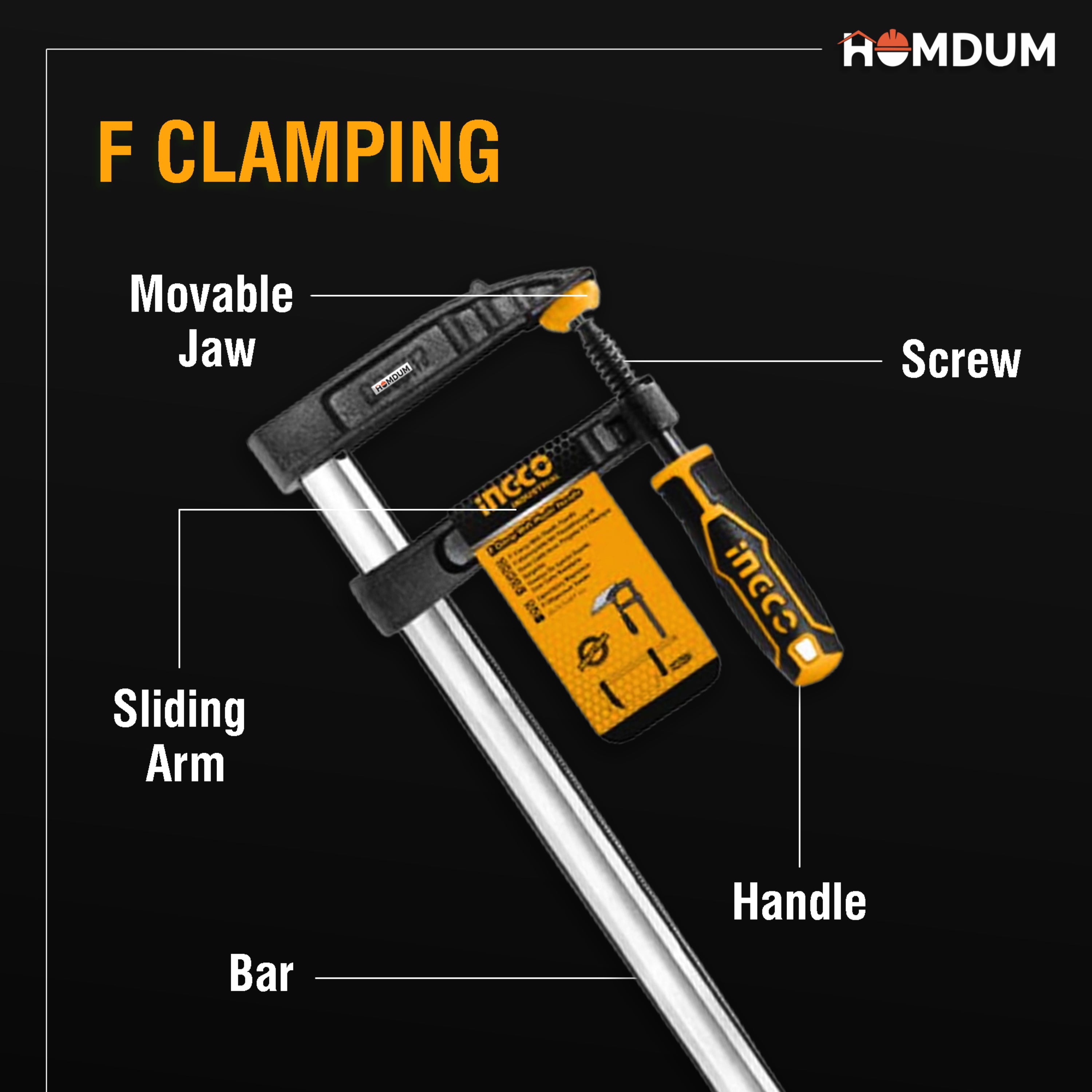 Homdum Ingco f clamps for woodworking