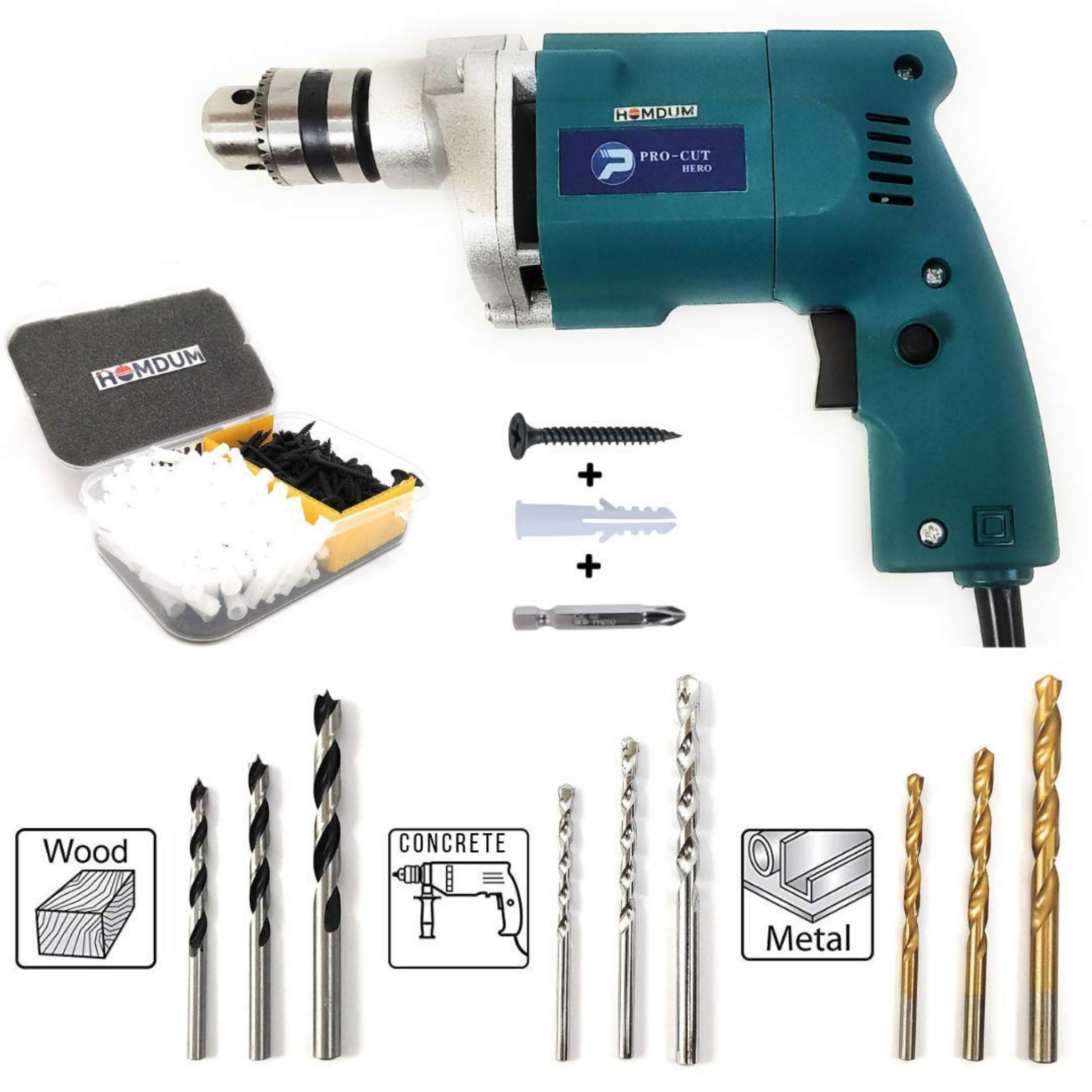 Homdum 10 mm Electric Procut Drill Machine 