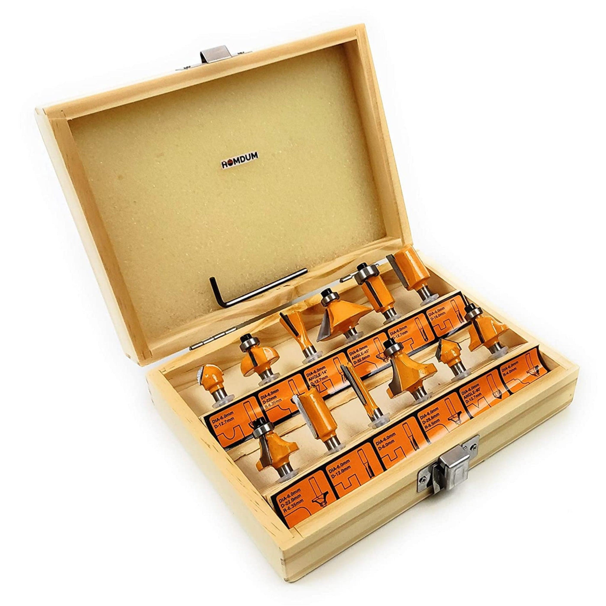 BUY Ingco 12 Pcs Multi Shapes Router/Trimmer Bit Set 1/4