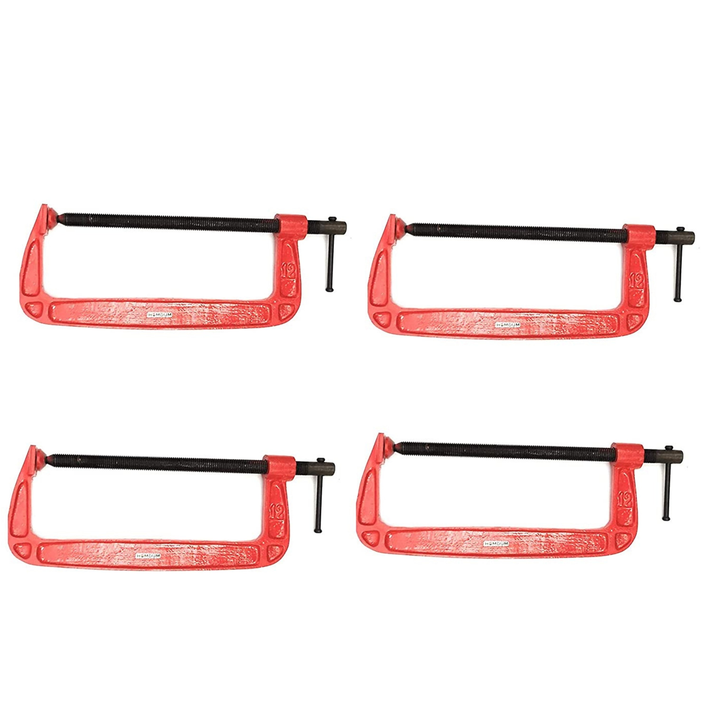 Homdum Heavy Duty G Clamp 4 Pieces (12 inch)