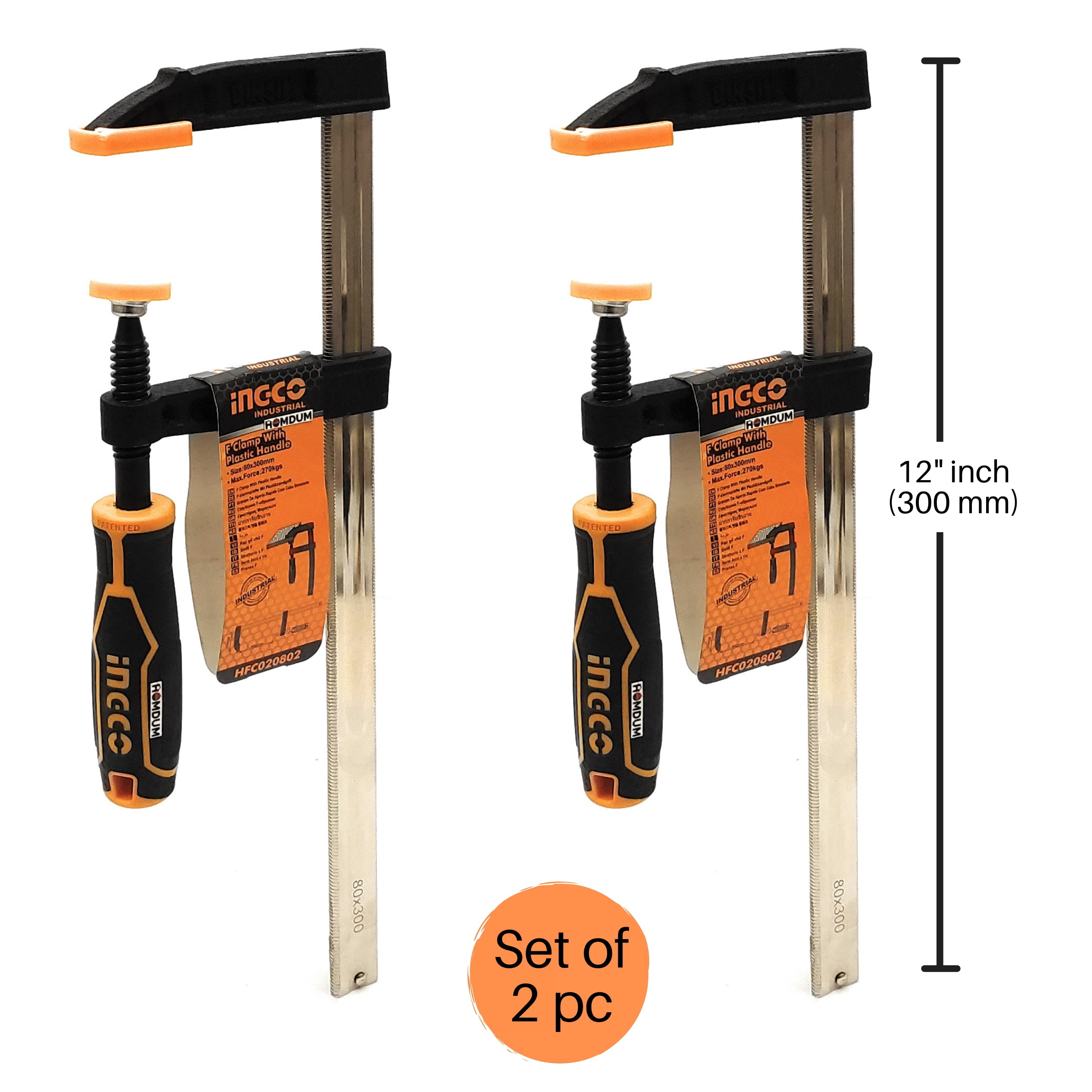 Homdum Ingco 2 Pieces of woodworking tool F clamp