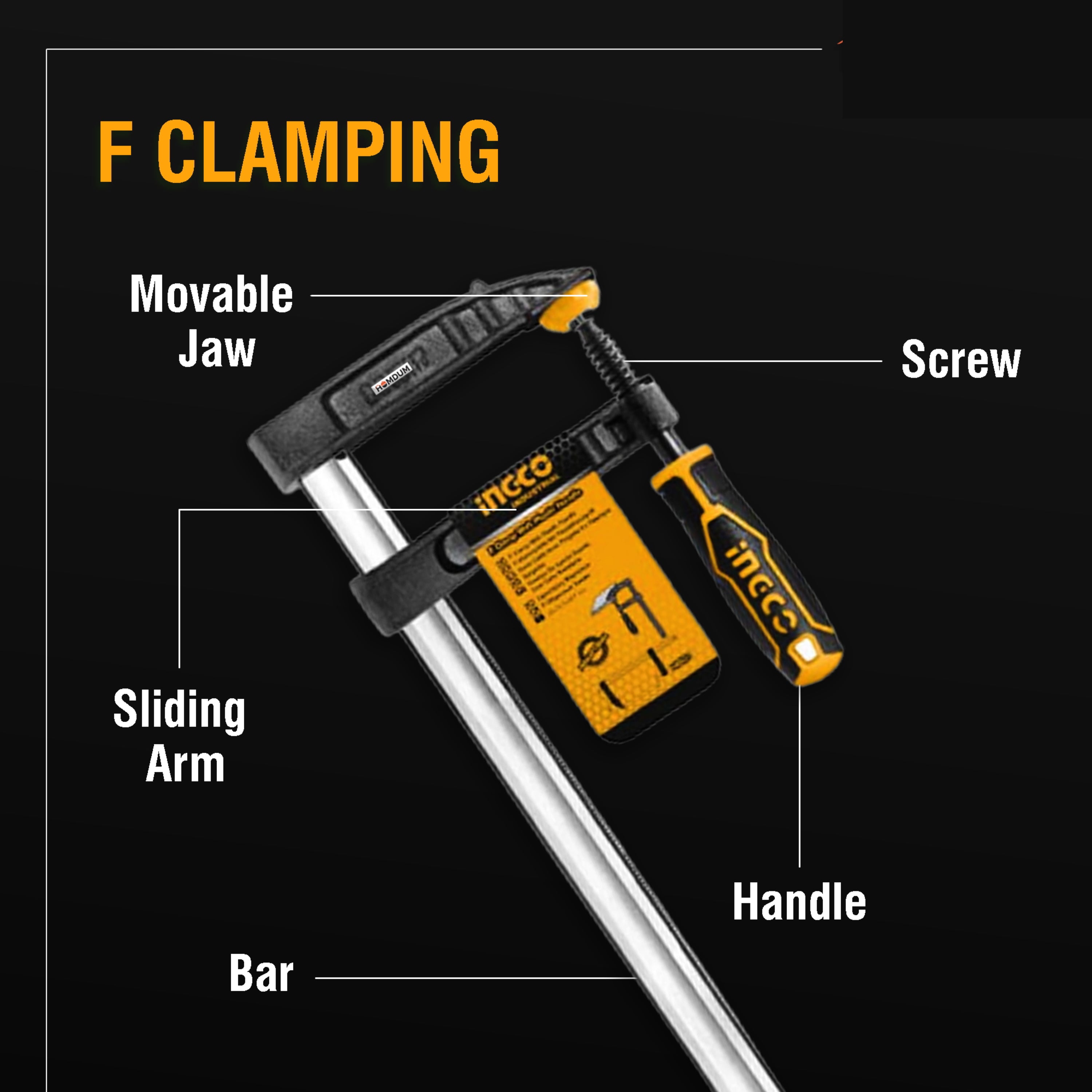 Homdum Ingco f clamp for wood work carpenter