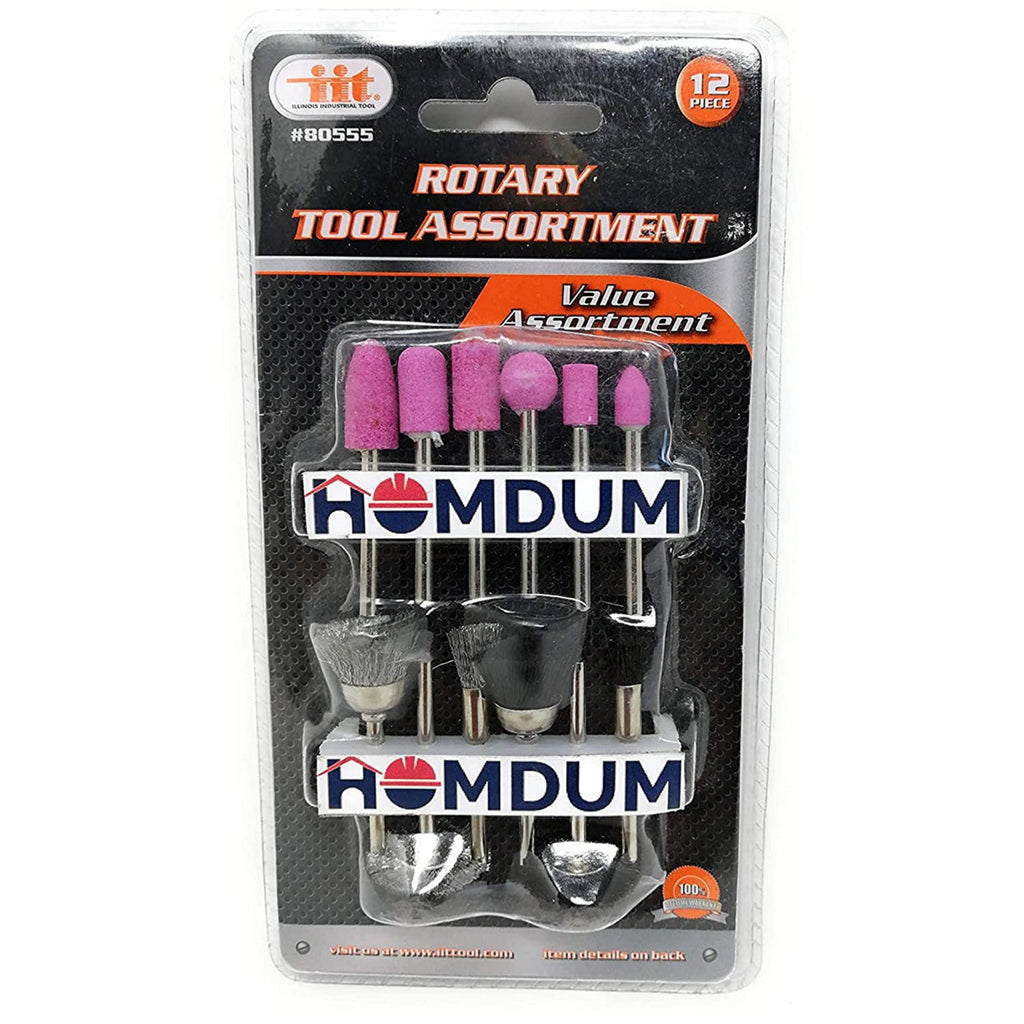 Homdum 12Pcs Rotary Tool Assortment Set