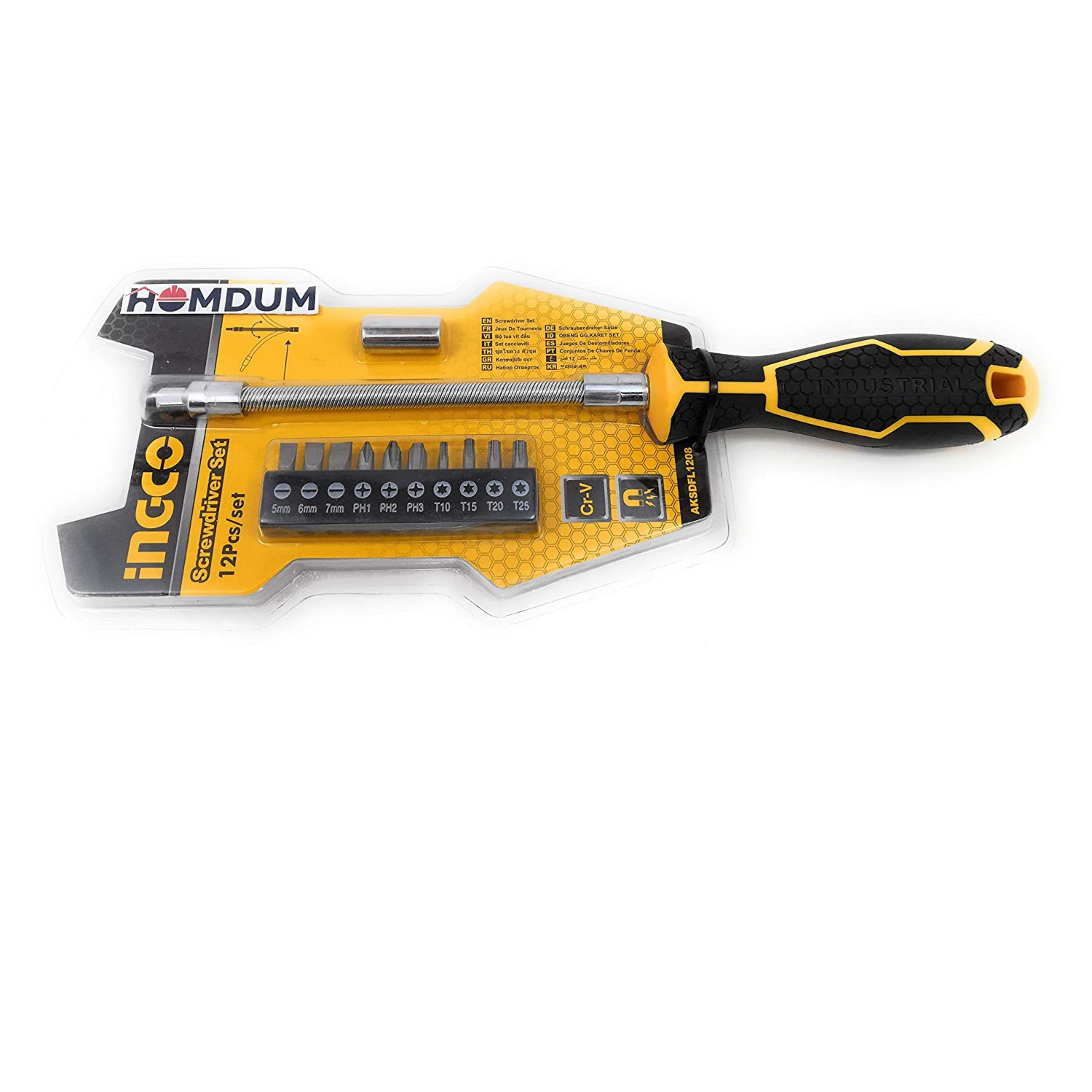 Homdum Ingco Flexible Shaft Screwdriver 12 Pieces