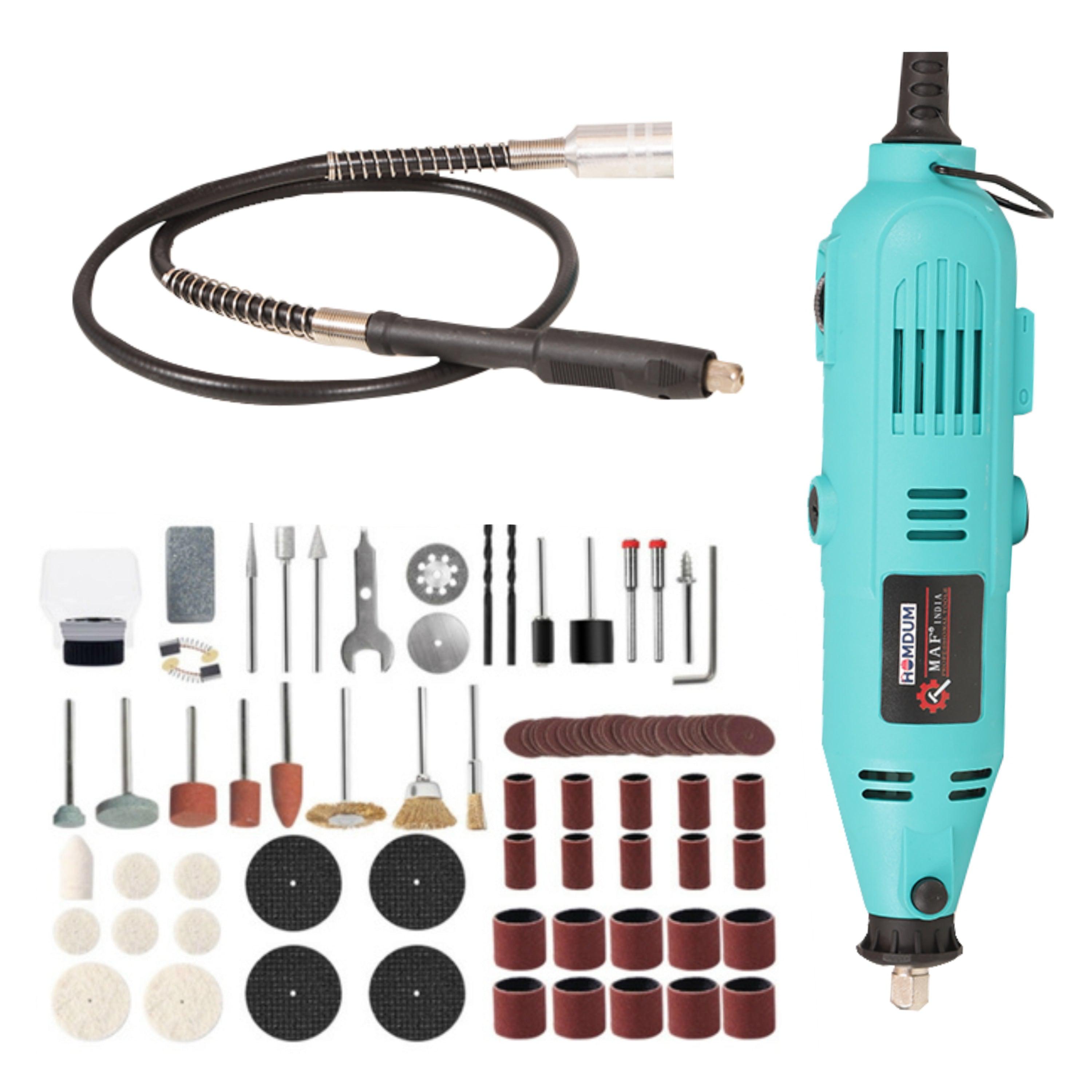 Homdum Rotary Die Grinder Tool Kit with 40 pcs grinding stones, sanding roll and diamond bits 