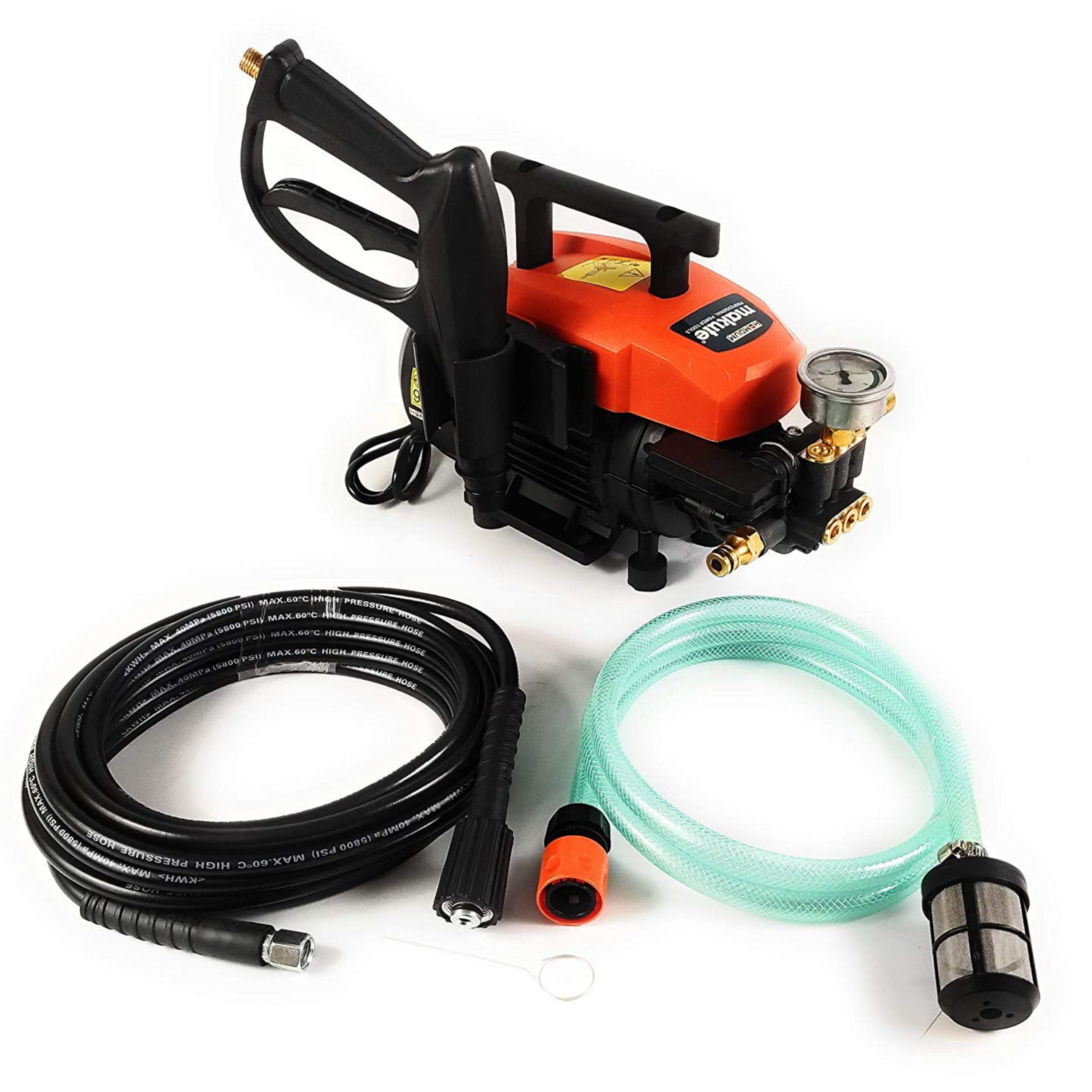 Homdum 1500 Watt Heavy duty 135 Bar Makute High Pressure Washer assembly 