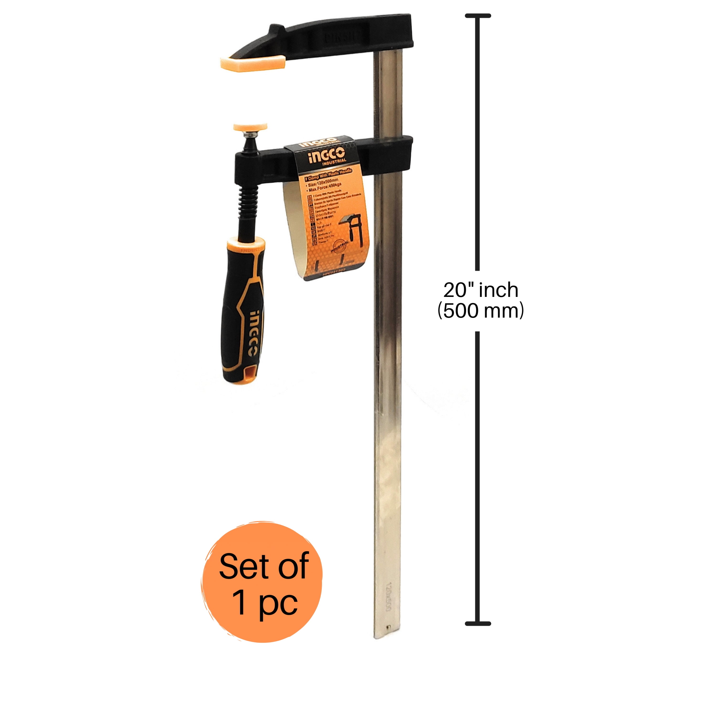 Homdum ingco 20 inch F Clamp with Rubberized Handle