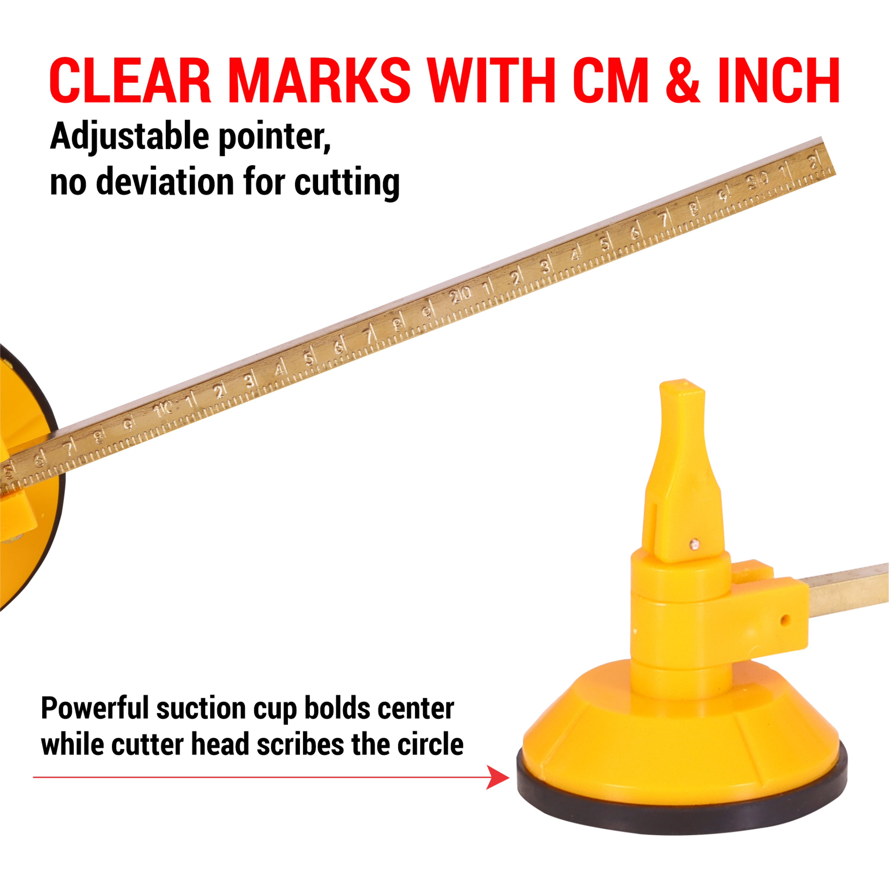 Homdum Ingco compass glass cutter 60cm circle mirror cutting