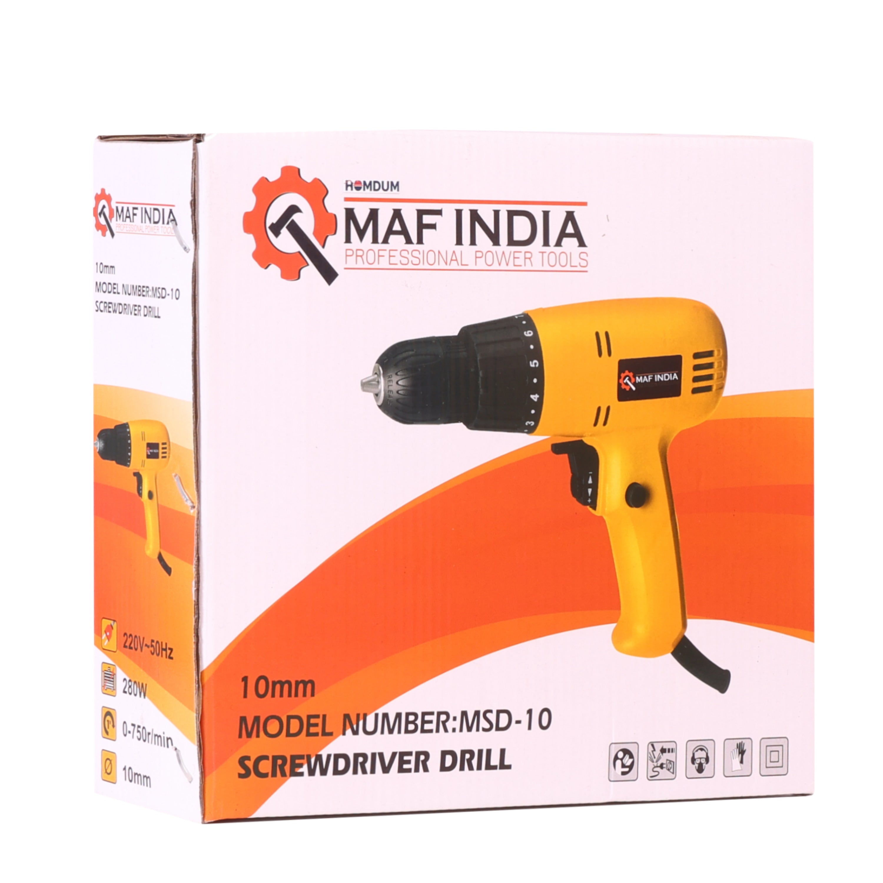 Homdum 280 watts Screwdriver drill machine Maf 10mm