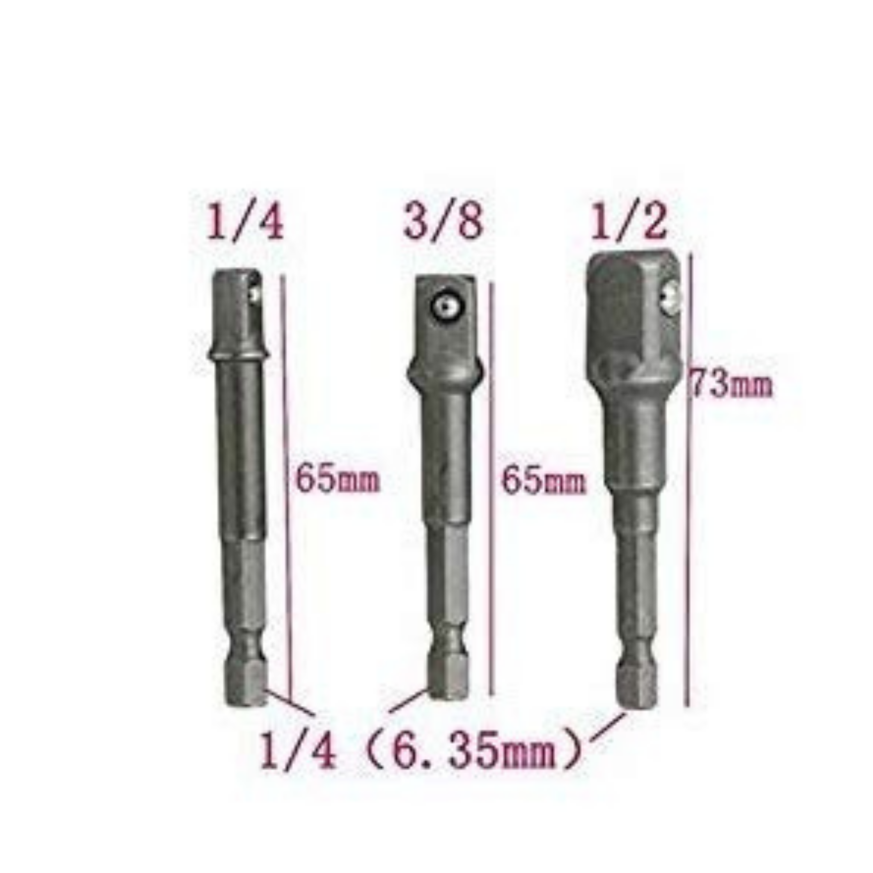 Homdum 3PCS Impact Socket Adapter