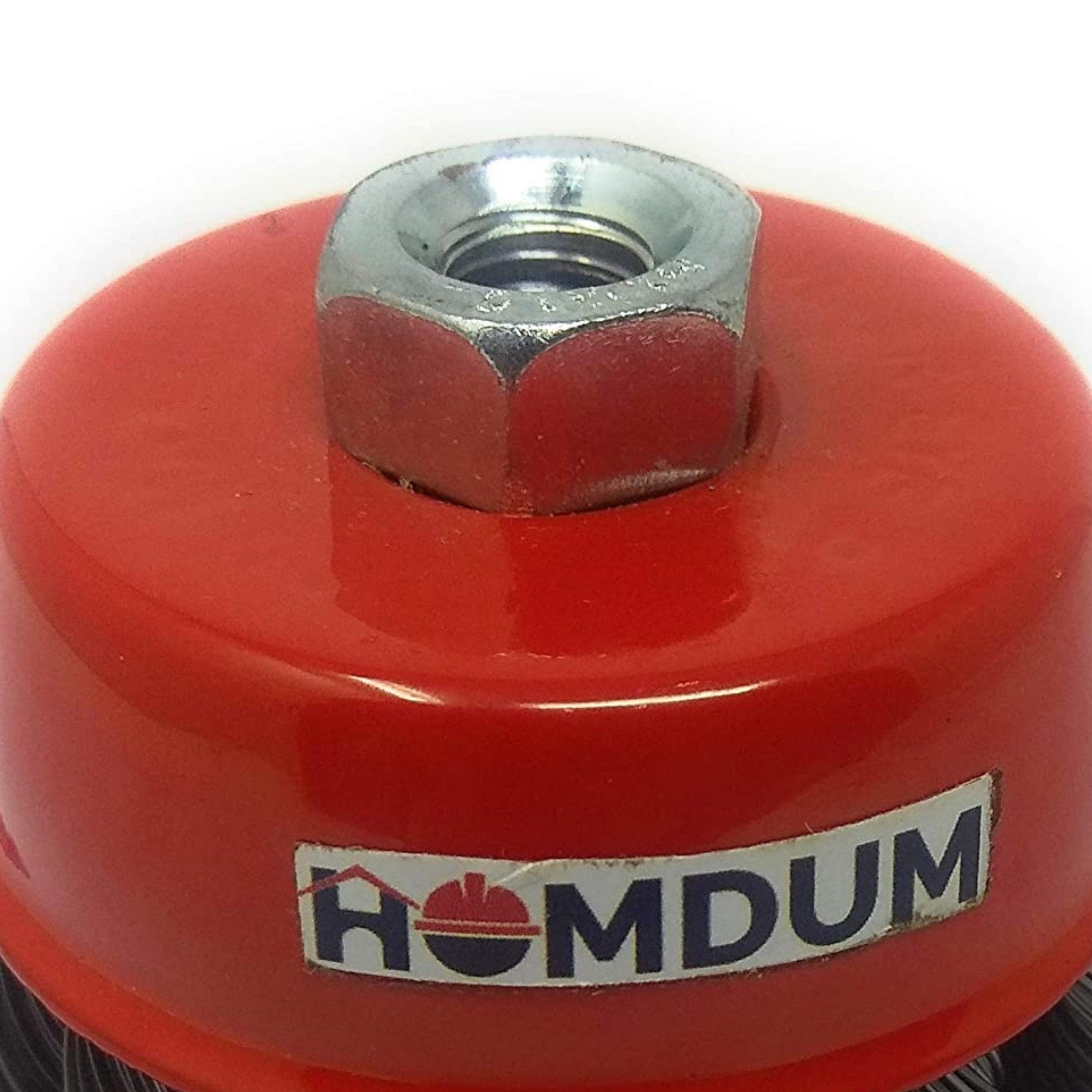 Homdum M10 Thread Cup Brush for 4 inch Angle Grinder