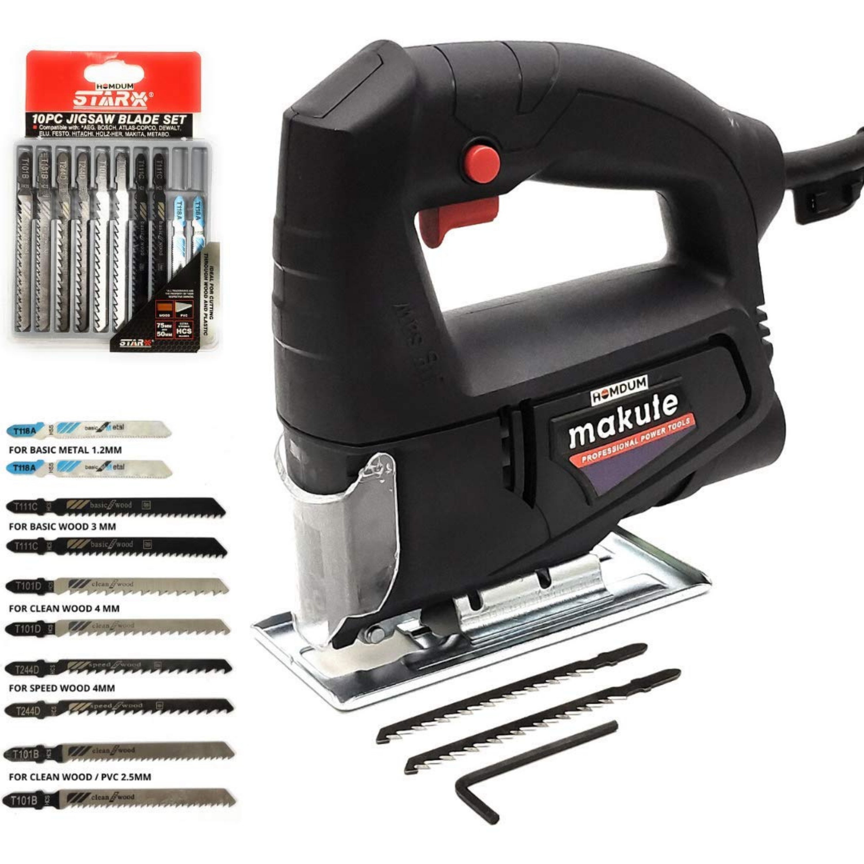 Homdum  450W Jigsaw Machine with Jigsaw Blades Set