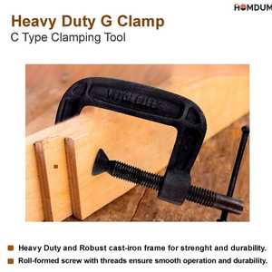 Homdum 4” inch Industrial Heavy Duty G Clamp C Type Clamping Tool for woodworking