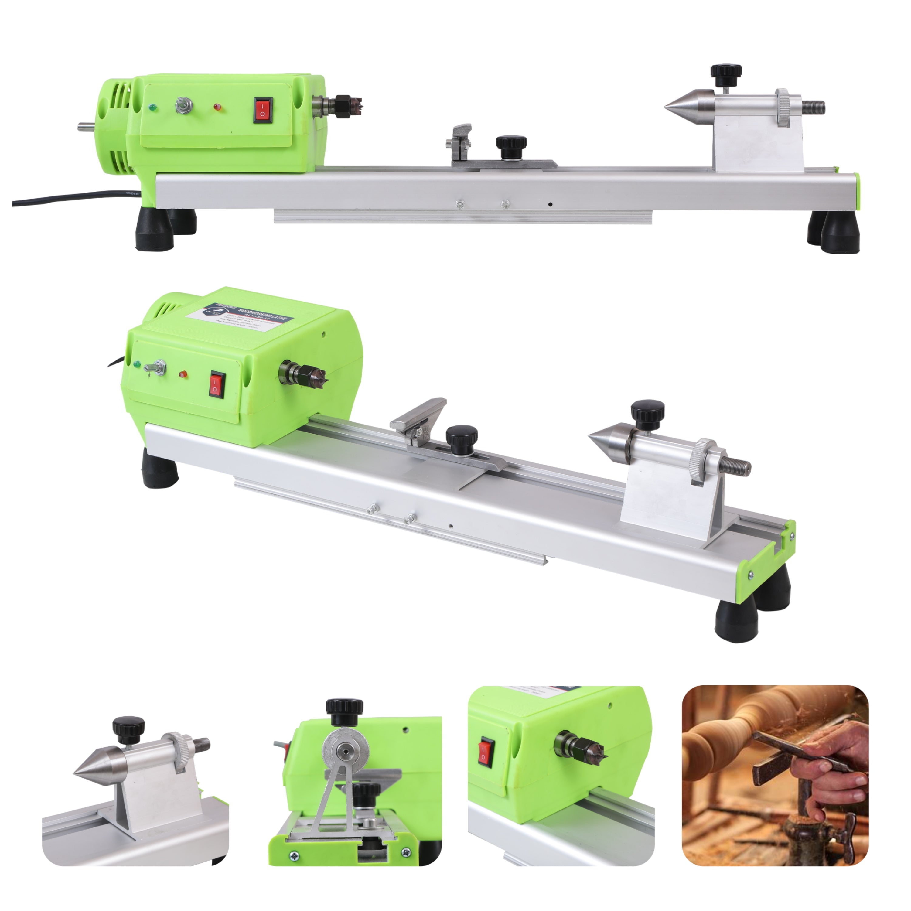 Homdum 580W High Speed Wood Lathe Machine