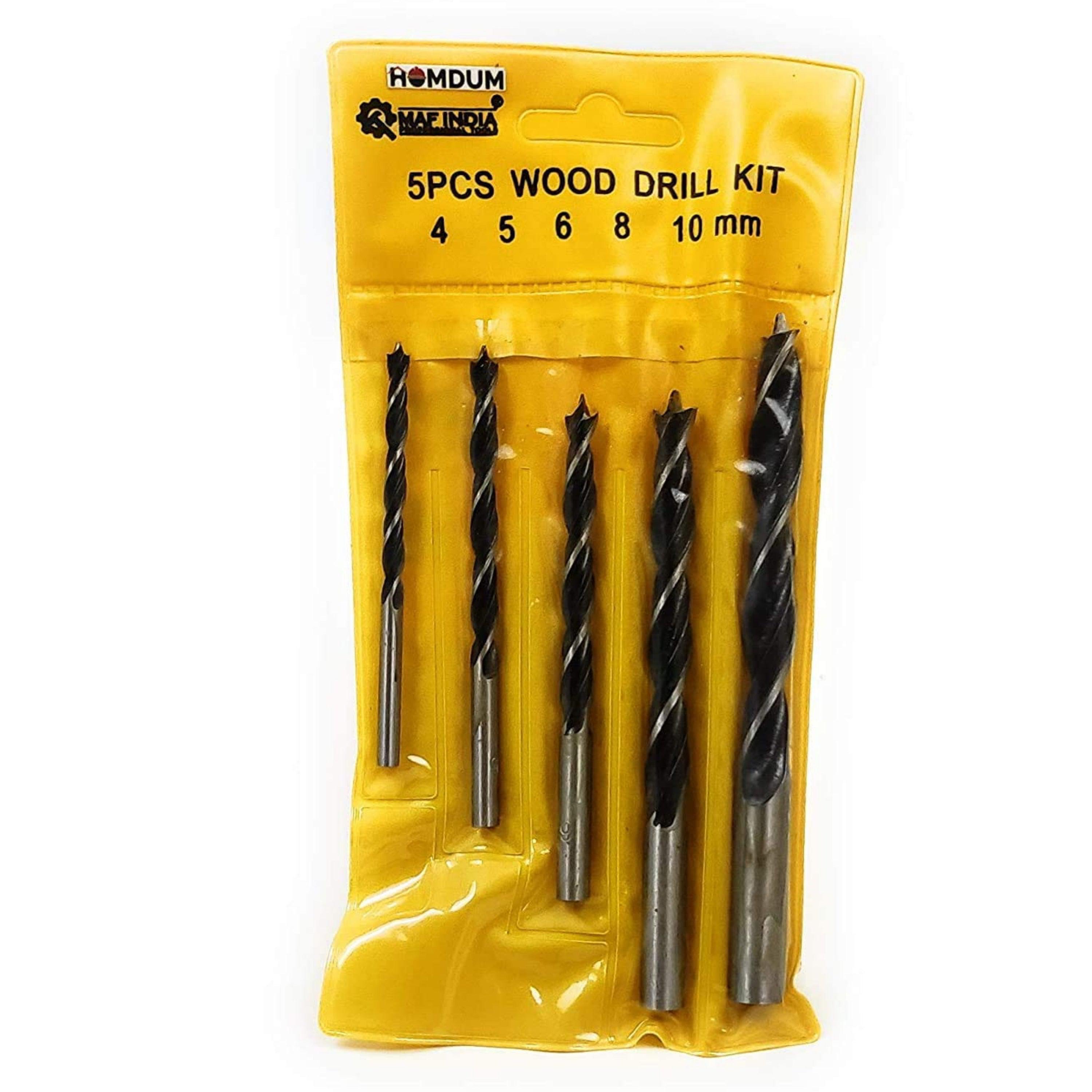 Homdum 5pcs brad point woodworking drill bit set