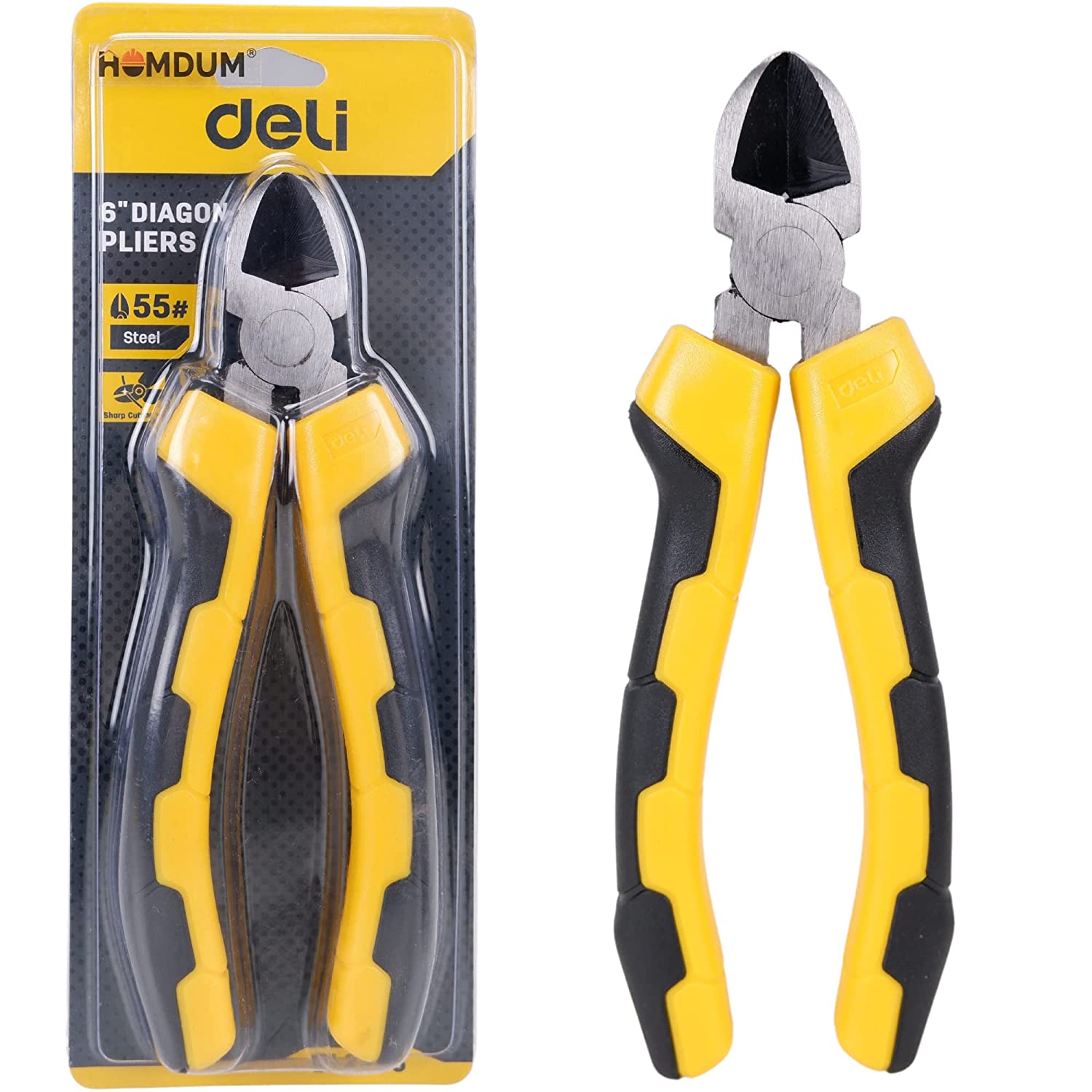 Homdum 6inch Diagonal cutting plier Deli nipper Wire Stripping side cutter size 150mm