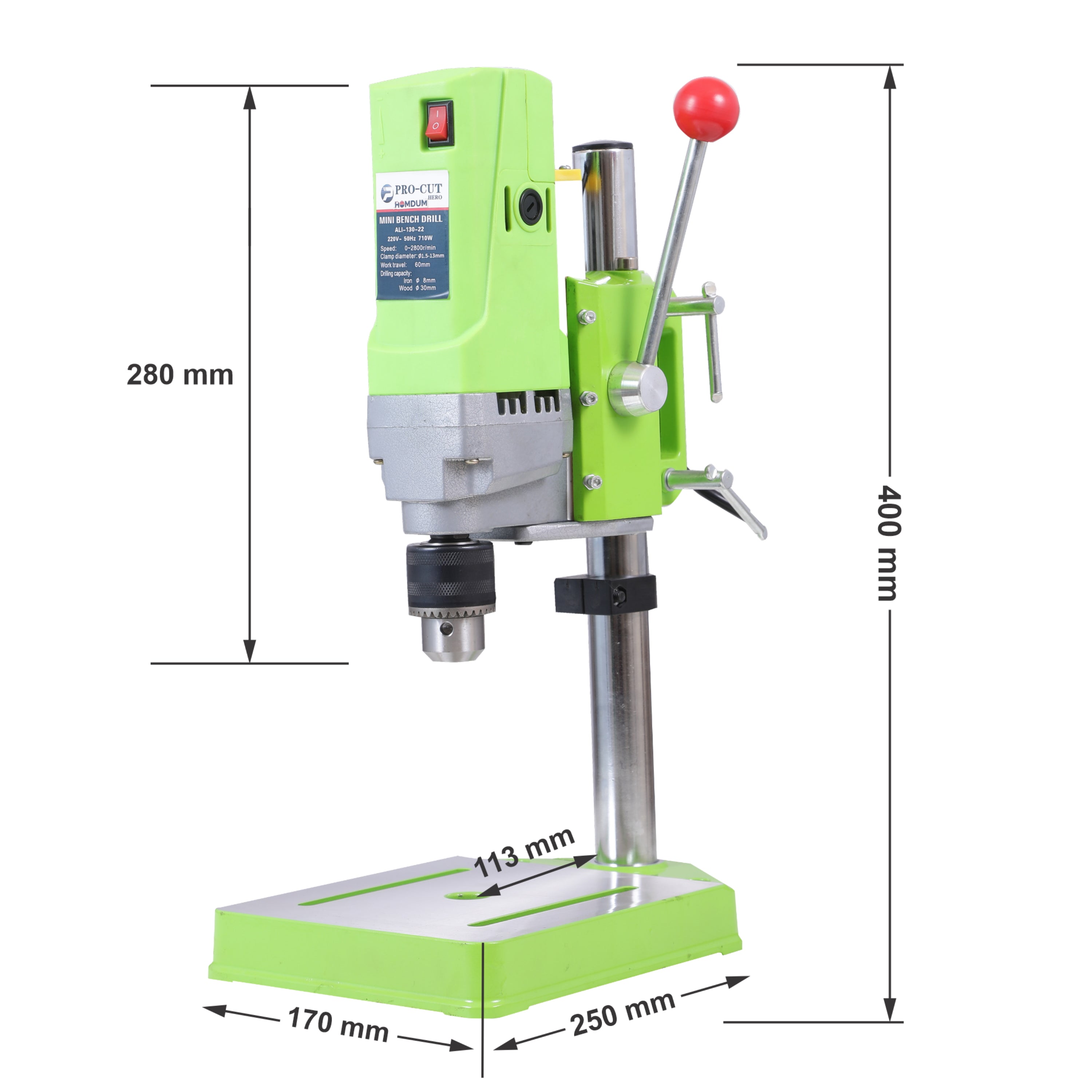 Homdum 710W High speed bench Drilling Machine