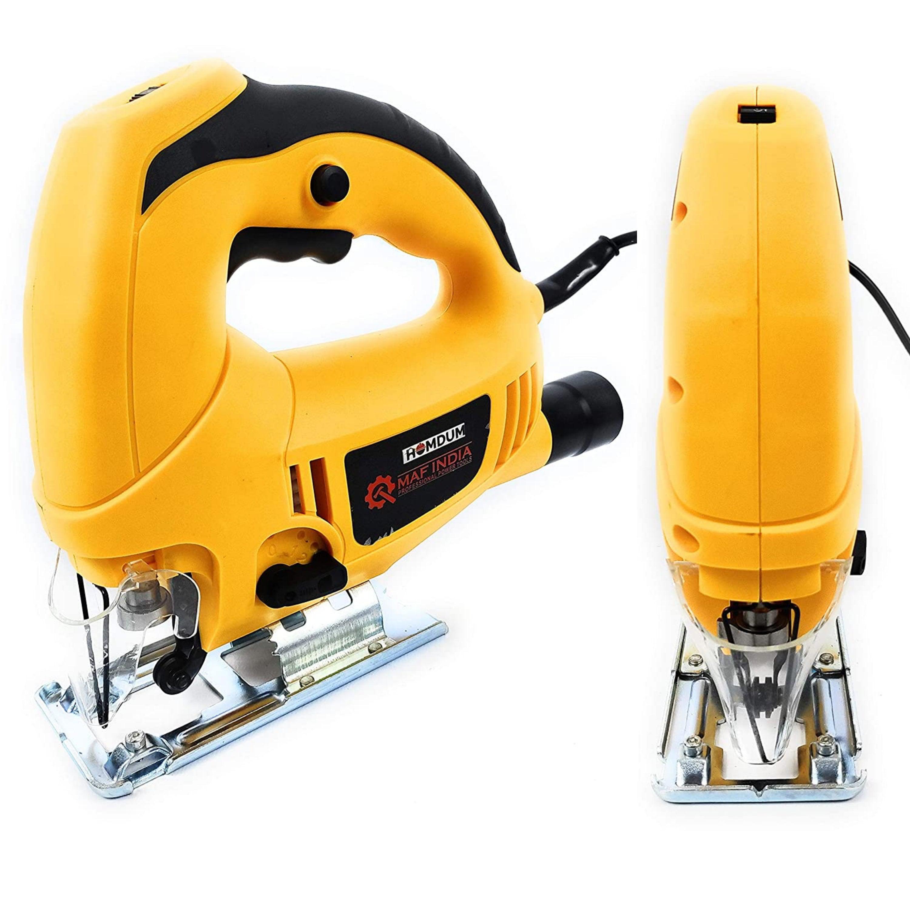 Homdum Jigsaw Machine 710W Electric, 5 stage variable speed, 70mm cutting blade (easy click installation) with 3 level pendulum settings, cutter for wood metal plastic