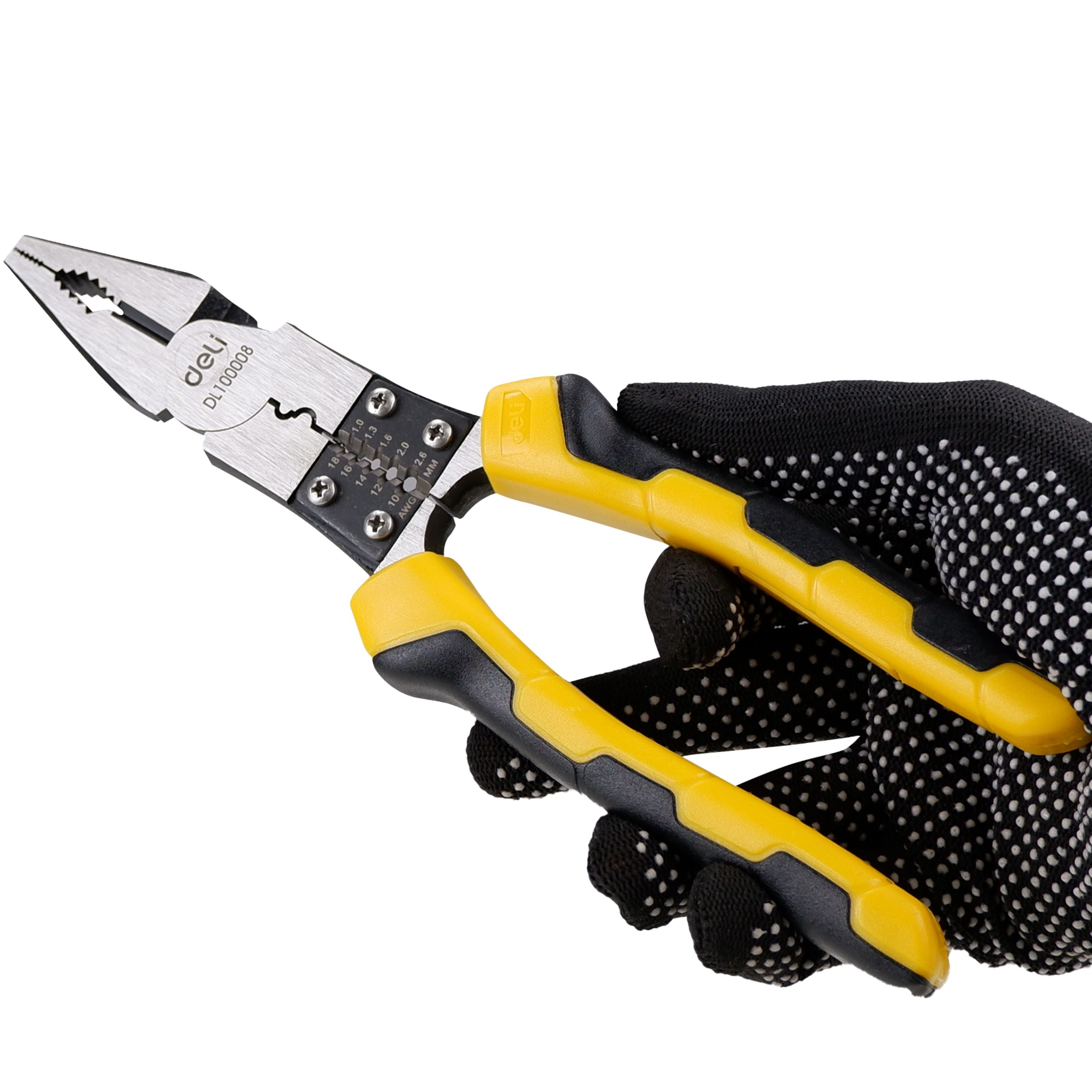 Homdum  Wire Stripper Cable Cutter Terminal Crimping Electrician Pliers