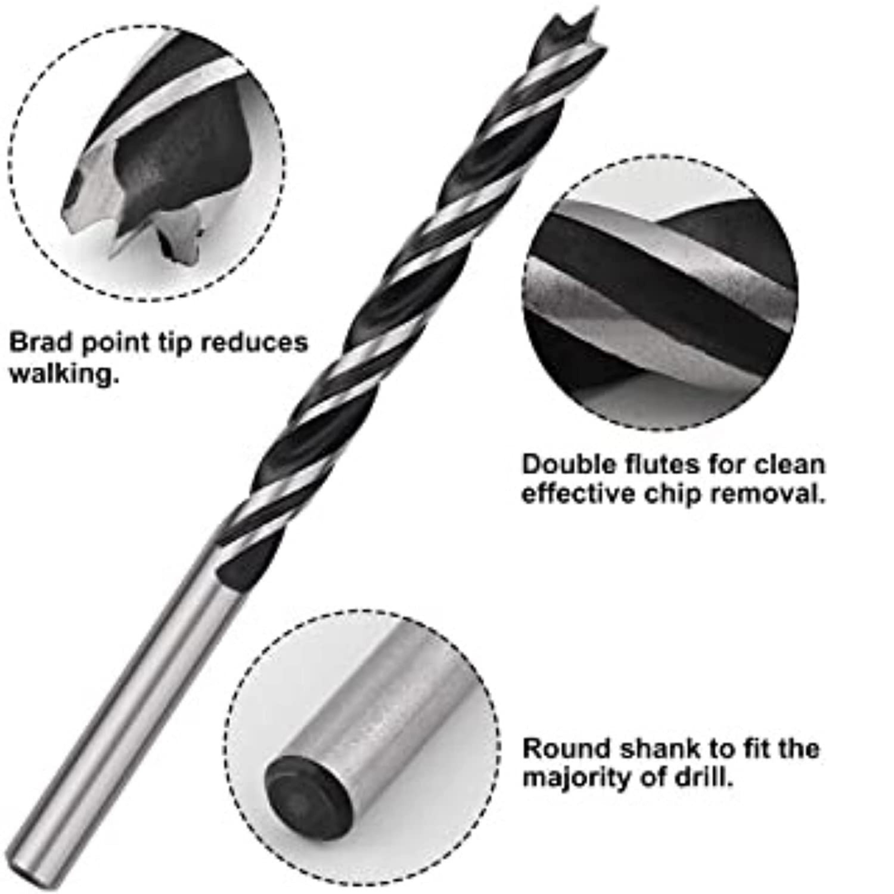 Homdum black oxide finish special wooden drill bits