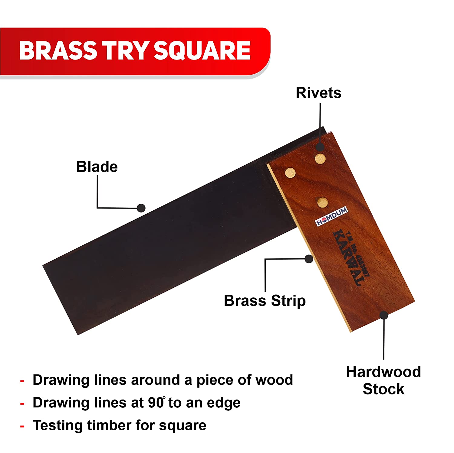 Faithfull 150mm (6in) Engineers Try Square – Precision Ground Steel For Metal & Woodworking