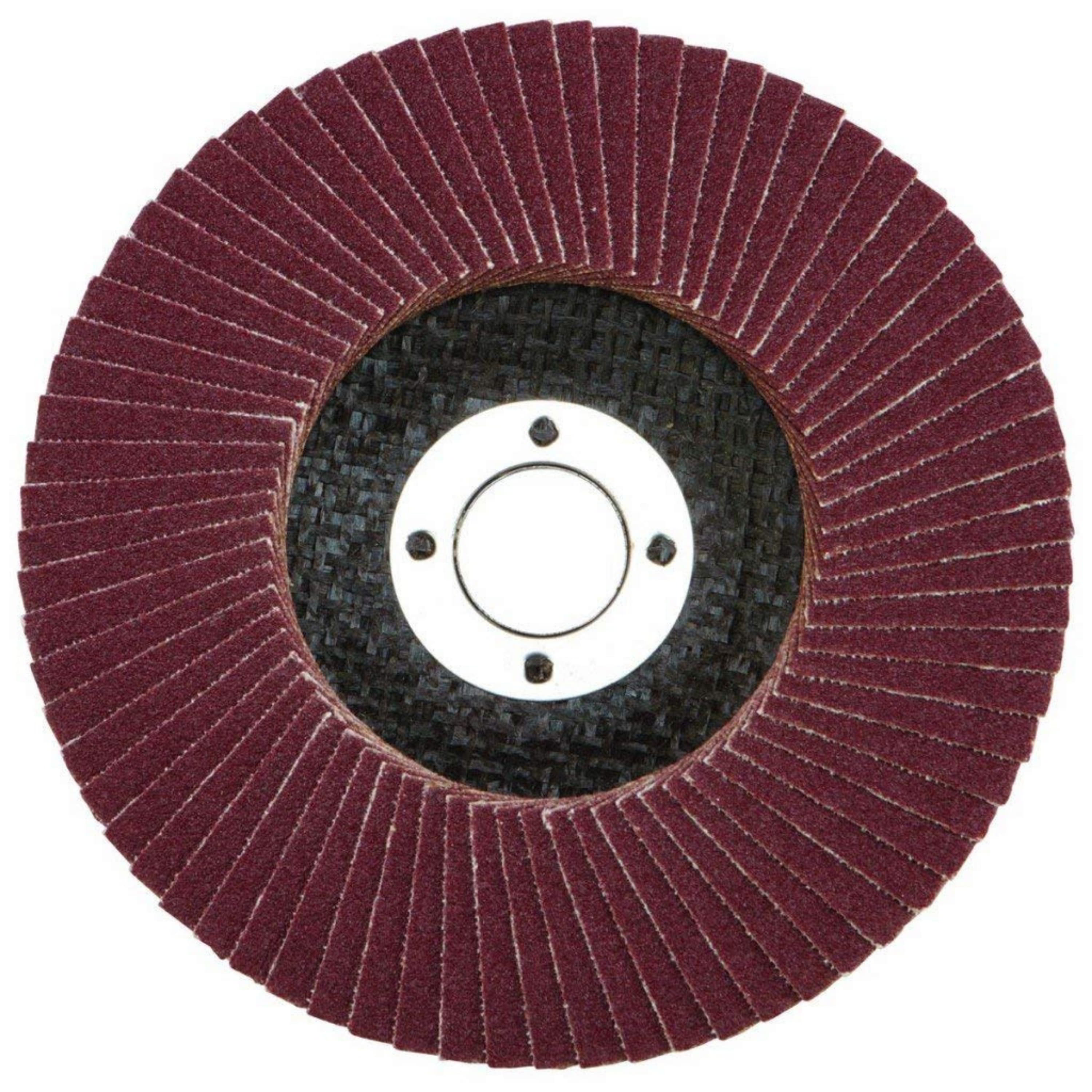 Homdum Aluminium Oxide flap discs 4” inch best for de-rusting metal and stainless steel pre-polishing,#60 Grit size 100 mm Black/Brown(Pack of 10)