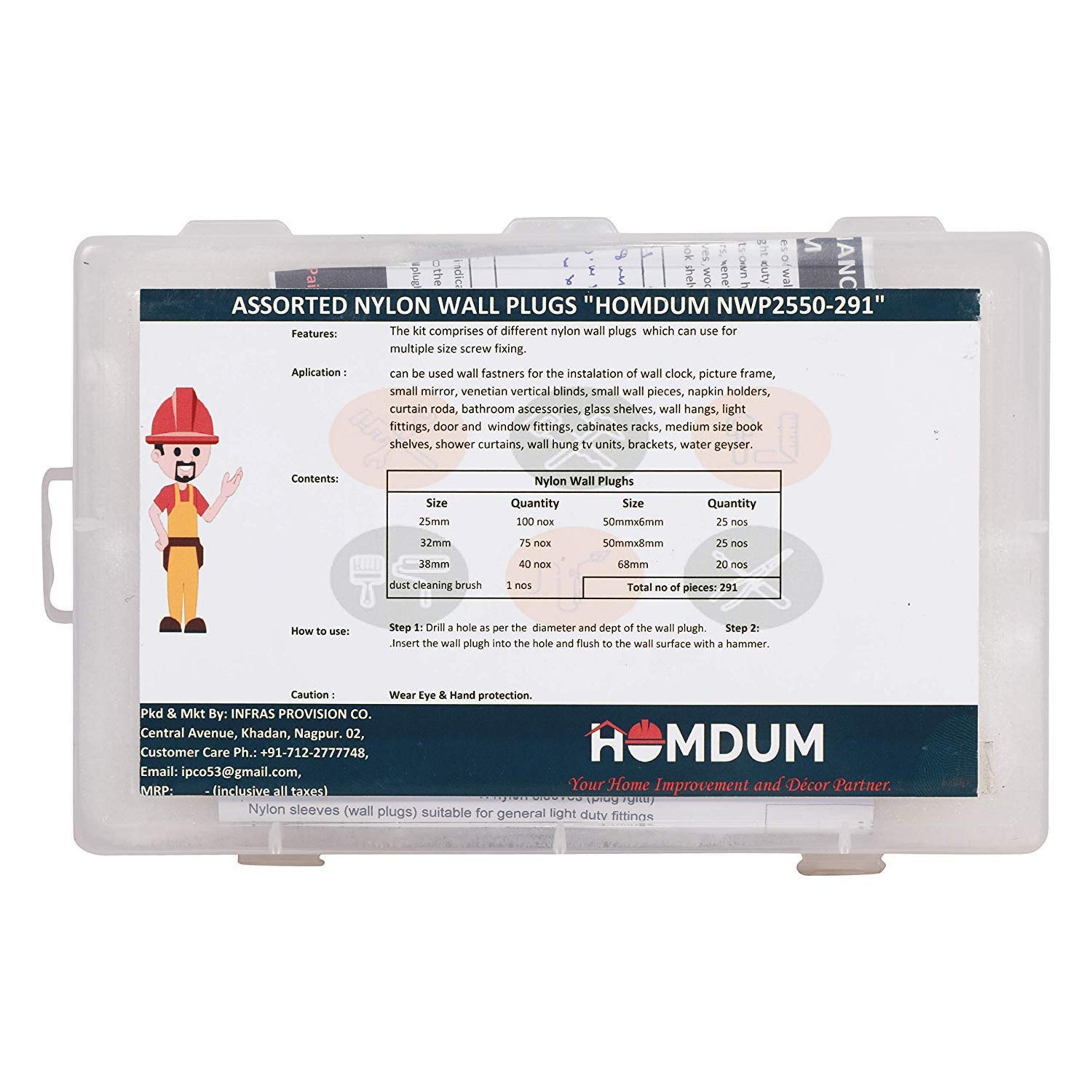 Homdum Nylon Wall Plugs