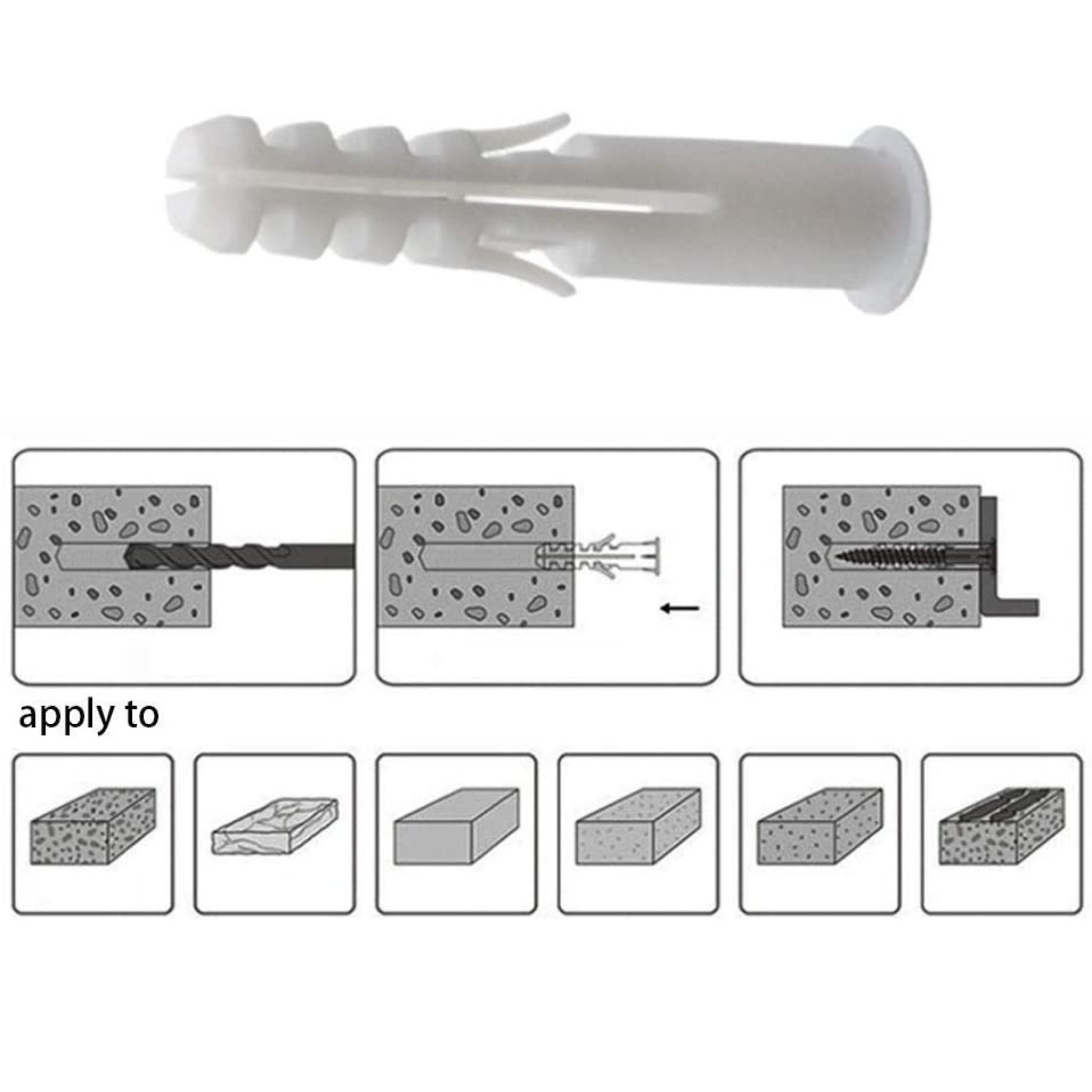 Homdum nylon plugs
