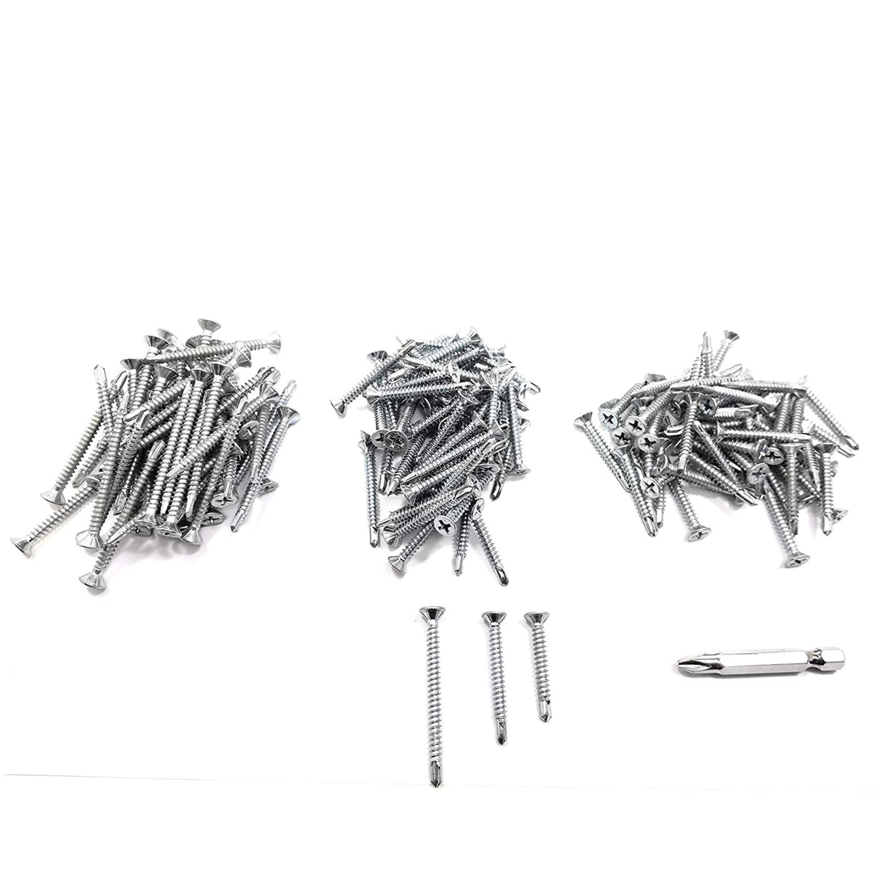 Homdum Assorted Self-Drilling Screw + screwdriver bit