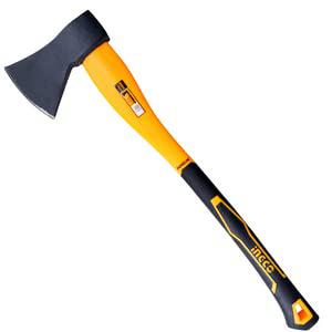 Homdum Camping Axe 1250g Heavy Duty Forged Steel Head with 780 mm Fiberglass Rubberized Grip Handle for Perfect Strike Hatchet Hand Axe for Gardening Wood Cutting & Splitting