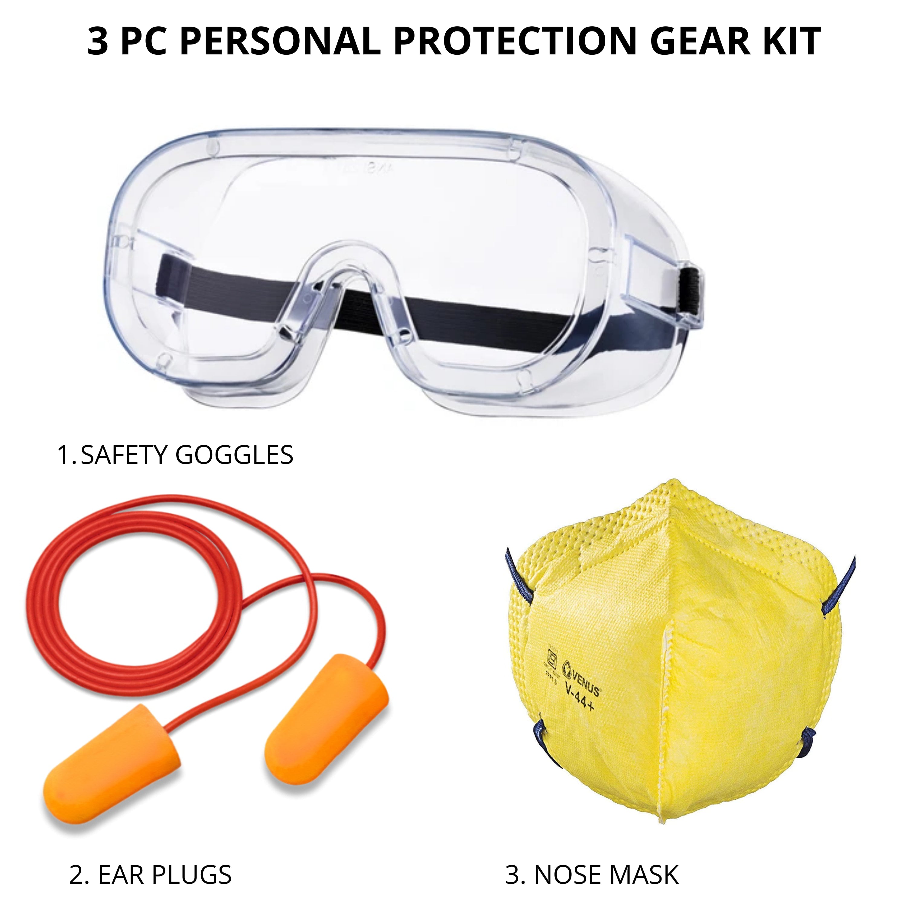 Homdum 3pc personal protection gear kit